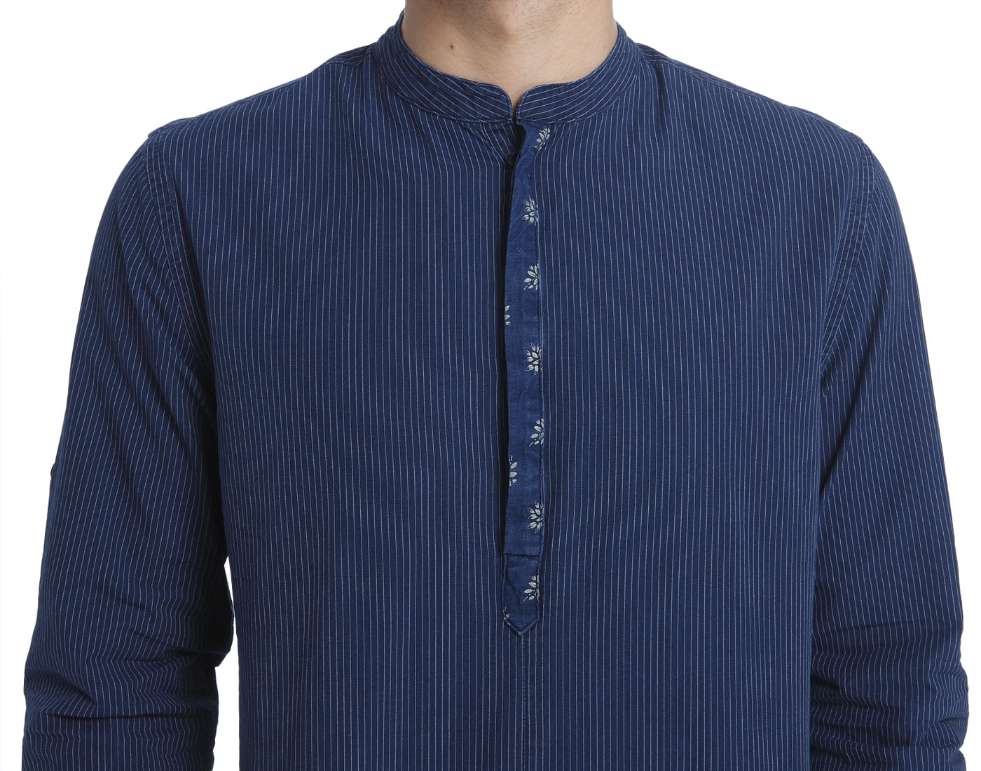 Dark Blue Striped Shirt
