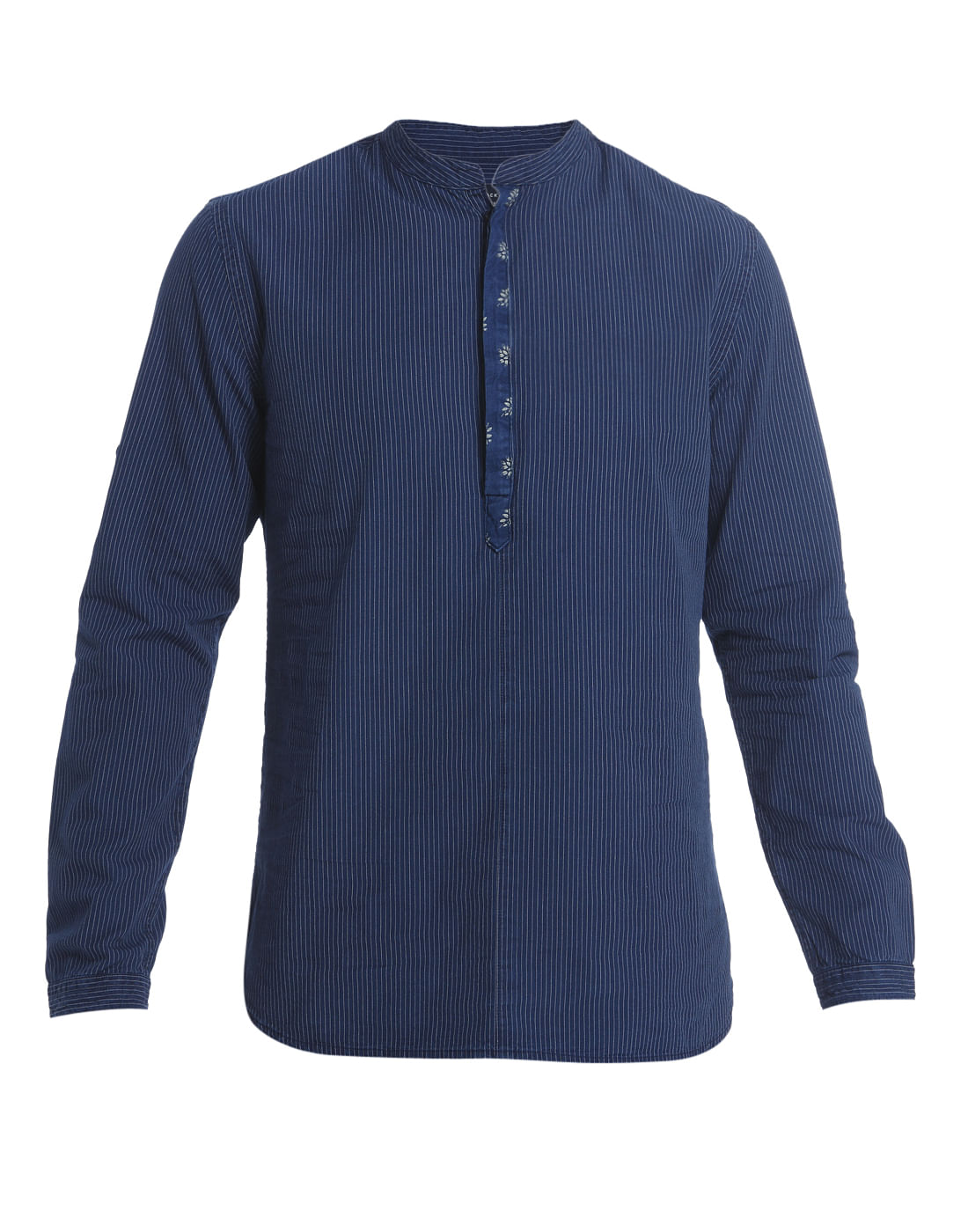 Dark Blue Striped Shirt