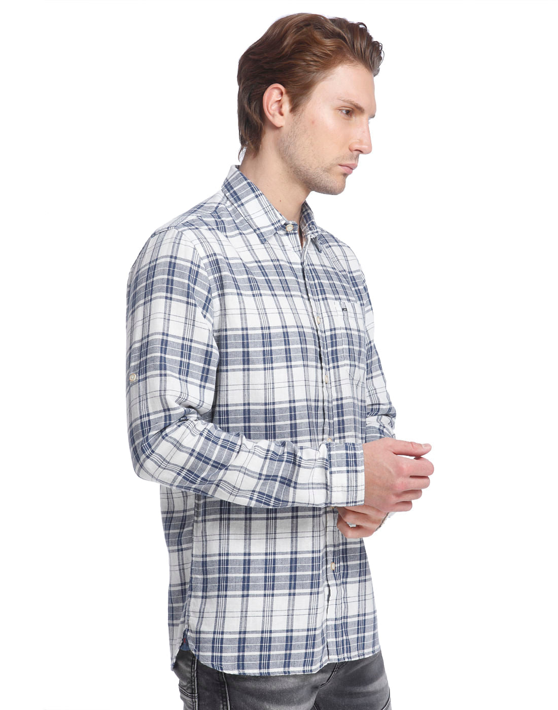 White Check Shirt
