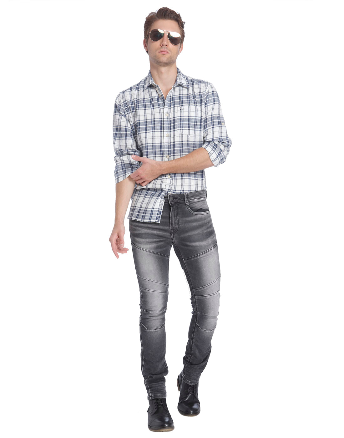 White Check Shirt