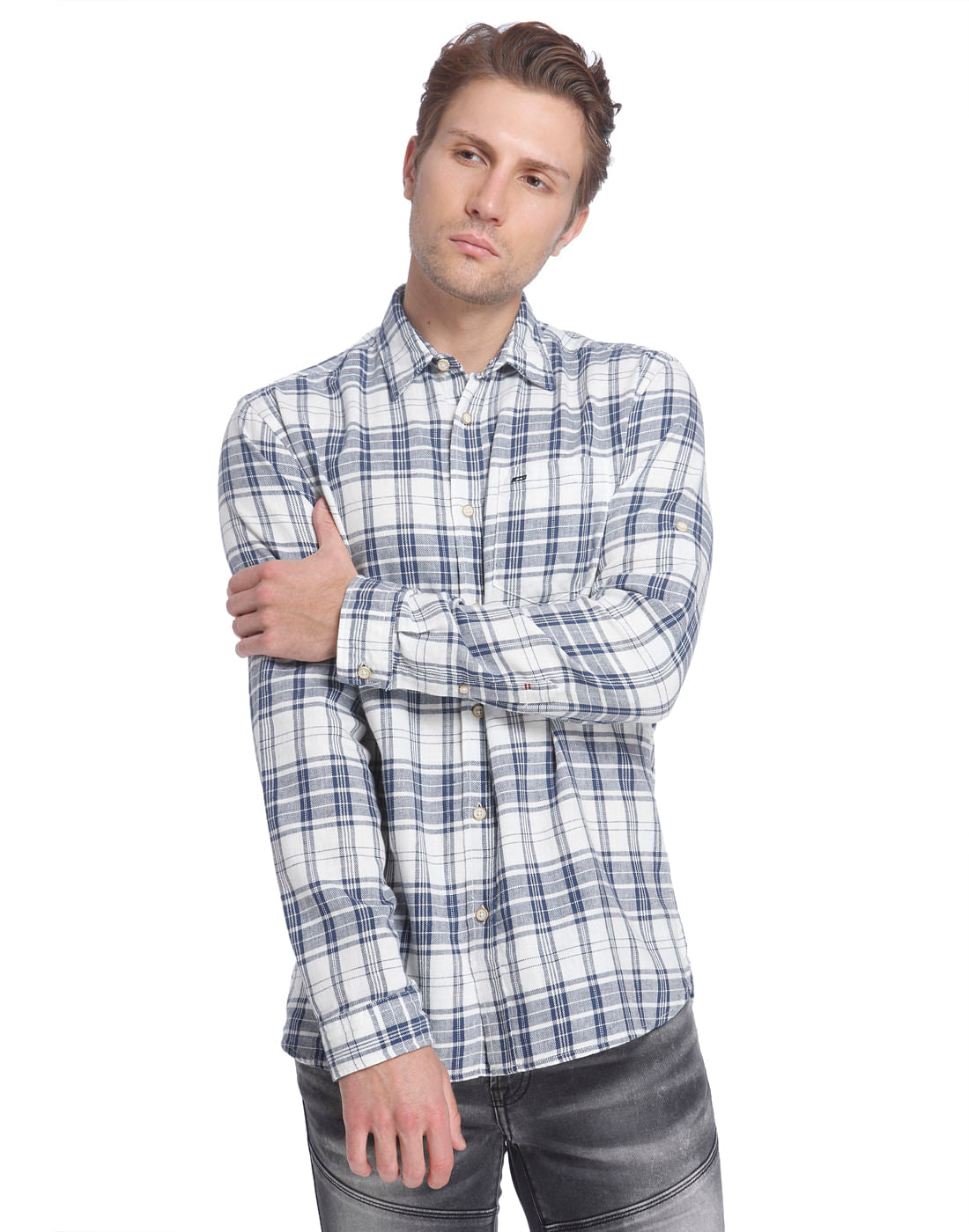 White Check Shirt