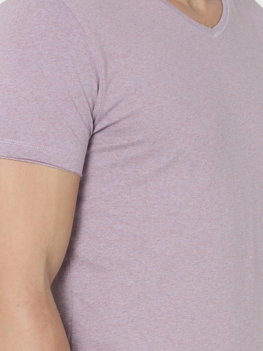 Light Purple V-Neck T-Shirt