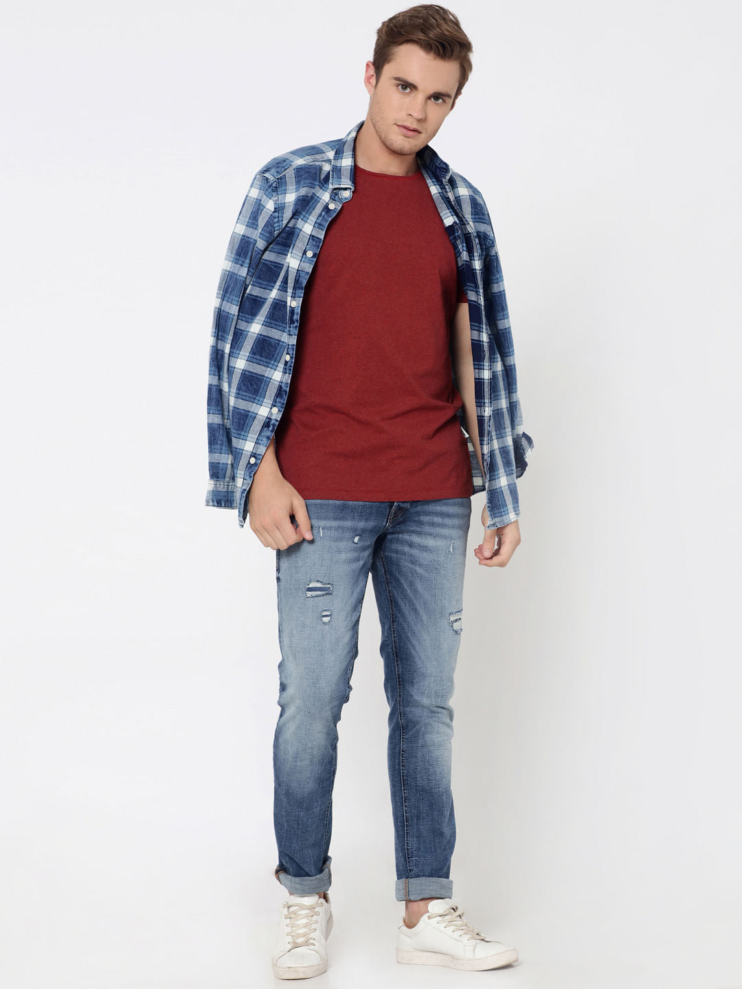 Maroon Crew Neck T-Shirt