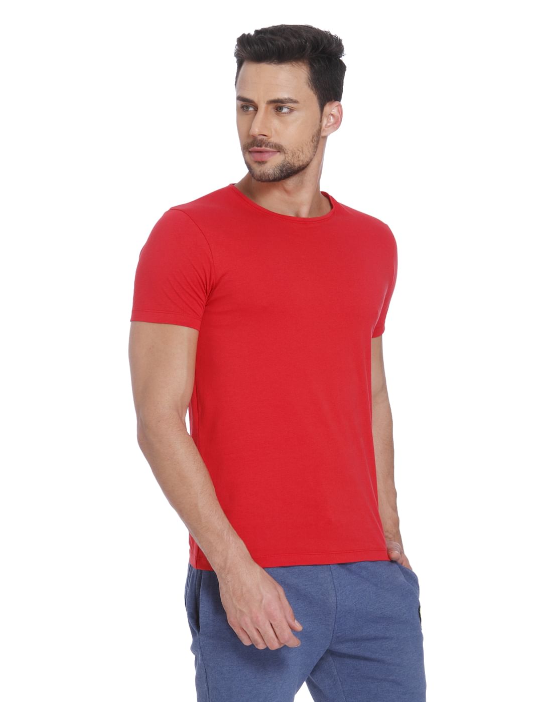 Red Crew Neck T-Shirt