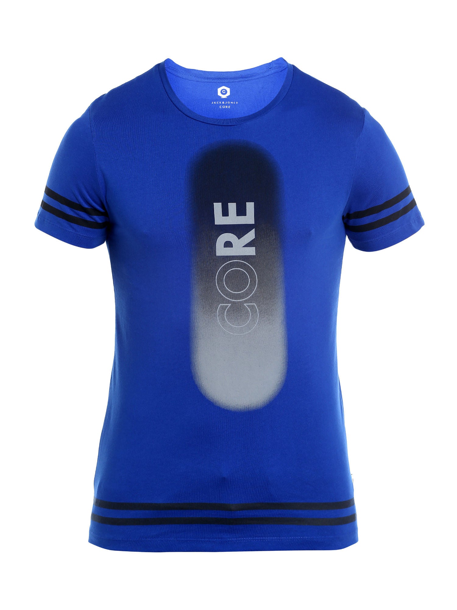 Blue Graphic Print Crew Neck T-Shirt