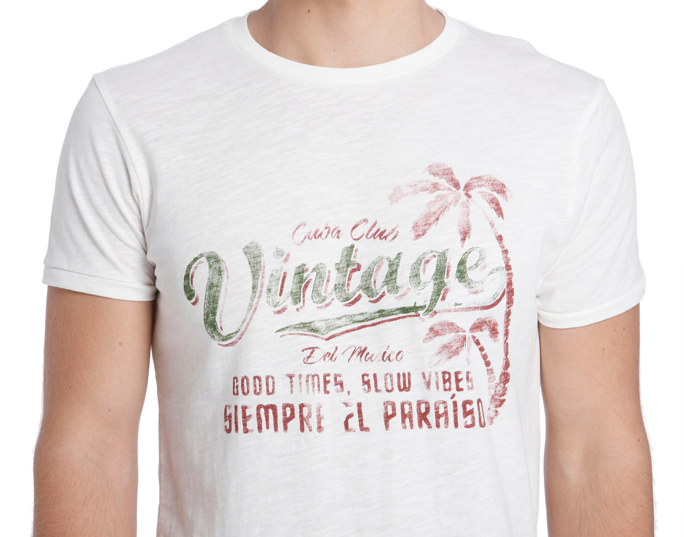White Graphic Print Crew Neck T-Shirt