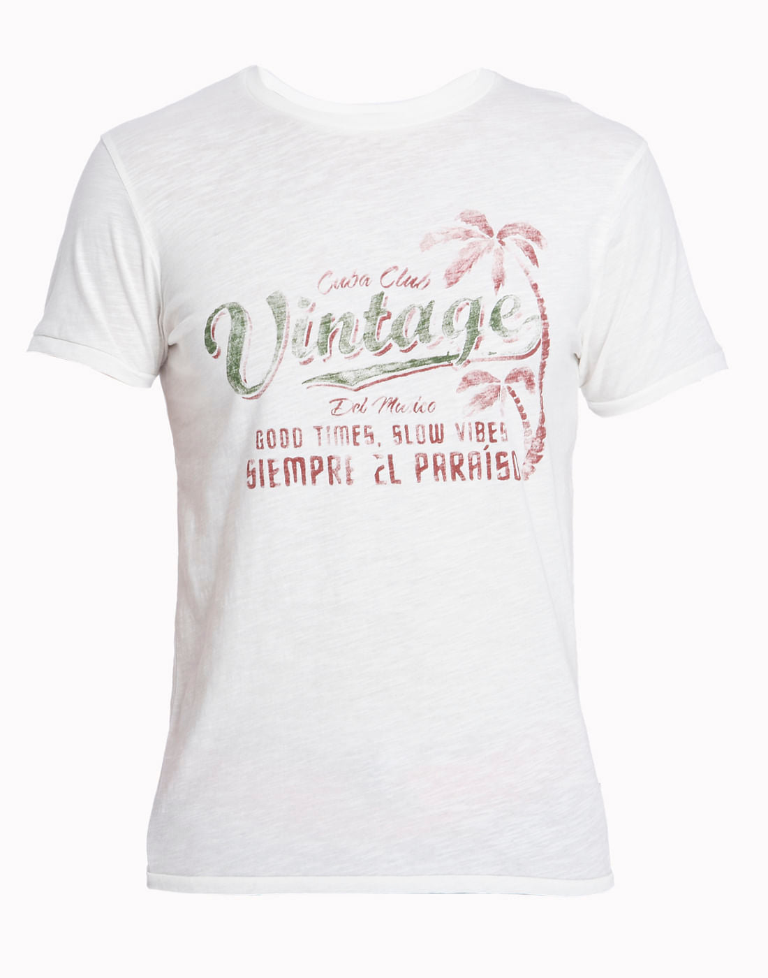 White Graphic Print Crew Neck T-Shirt