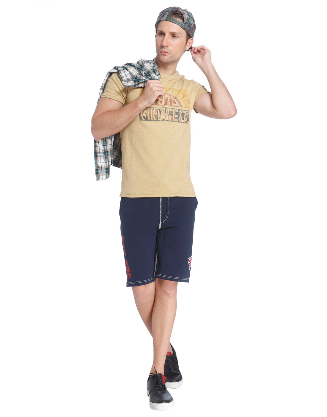 Graphic Print Brown Crew Neck T-Shirt