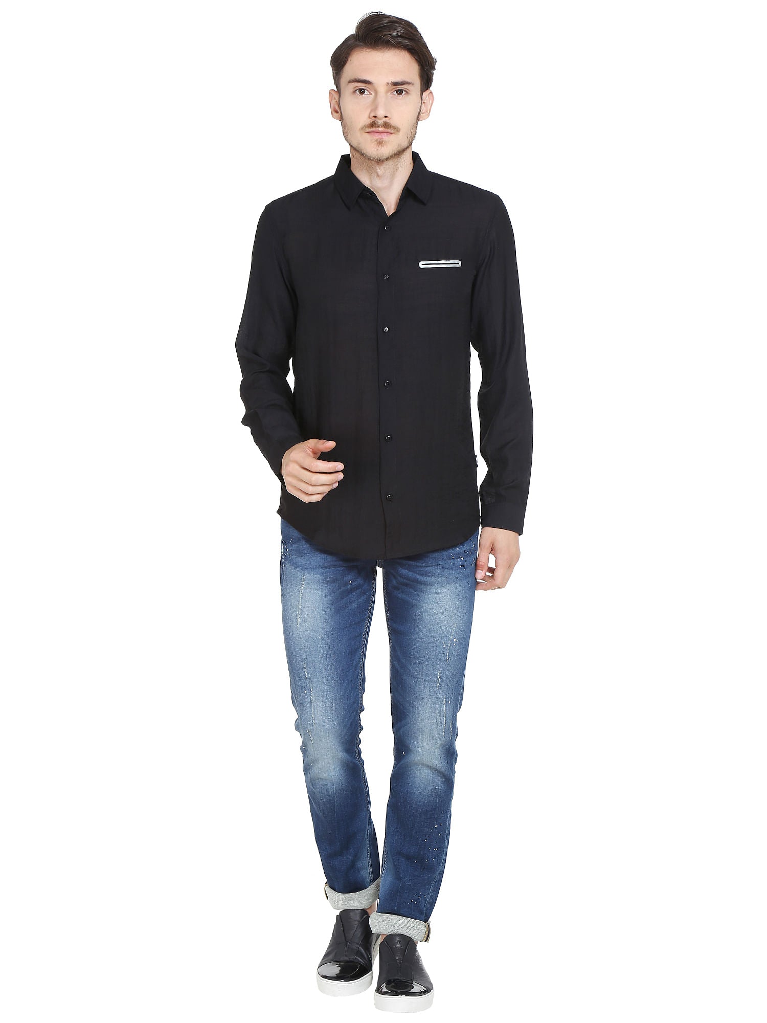 Black Slim Fit Shirt