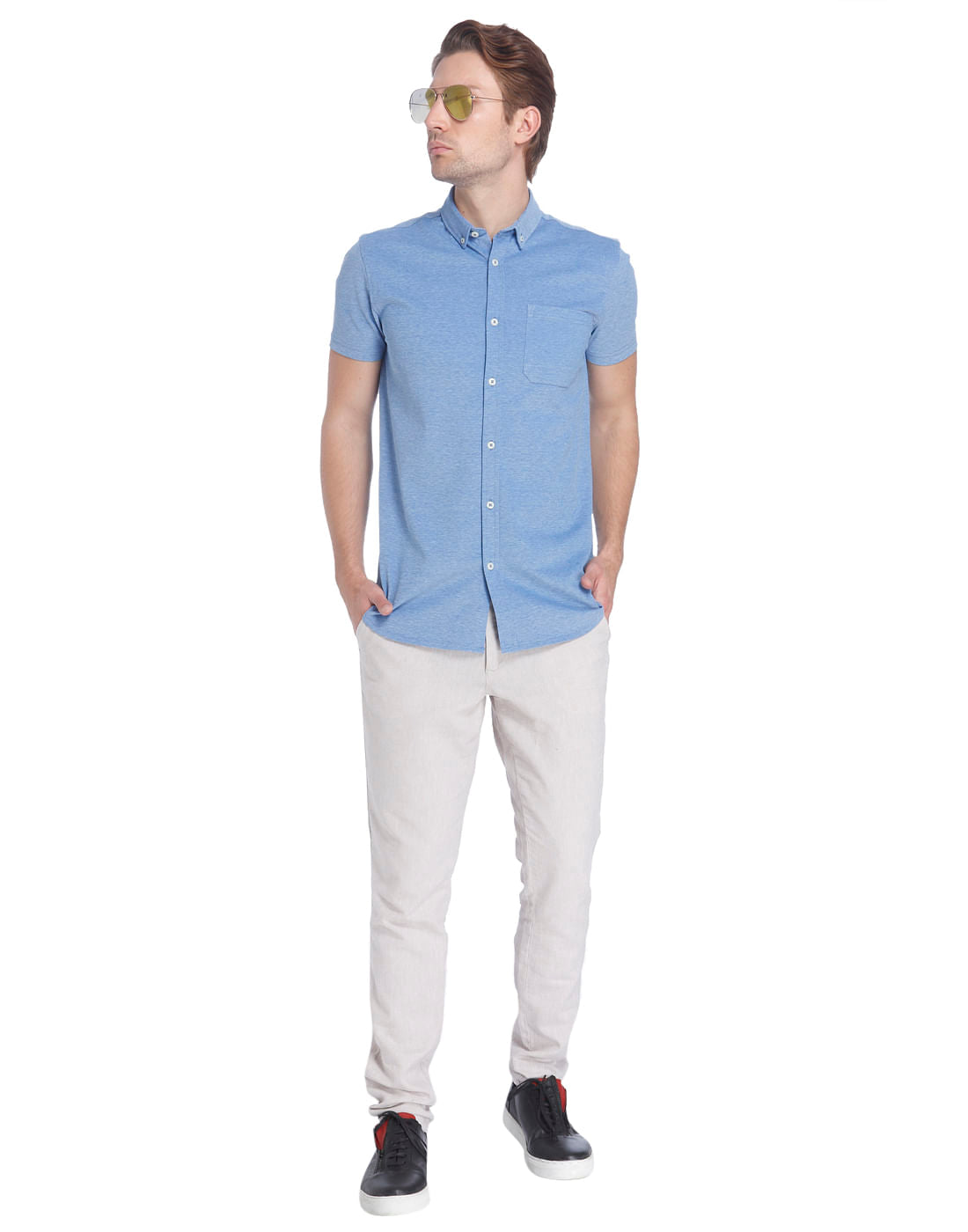 Blue Slim Fit Shirt