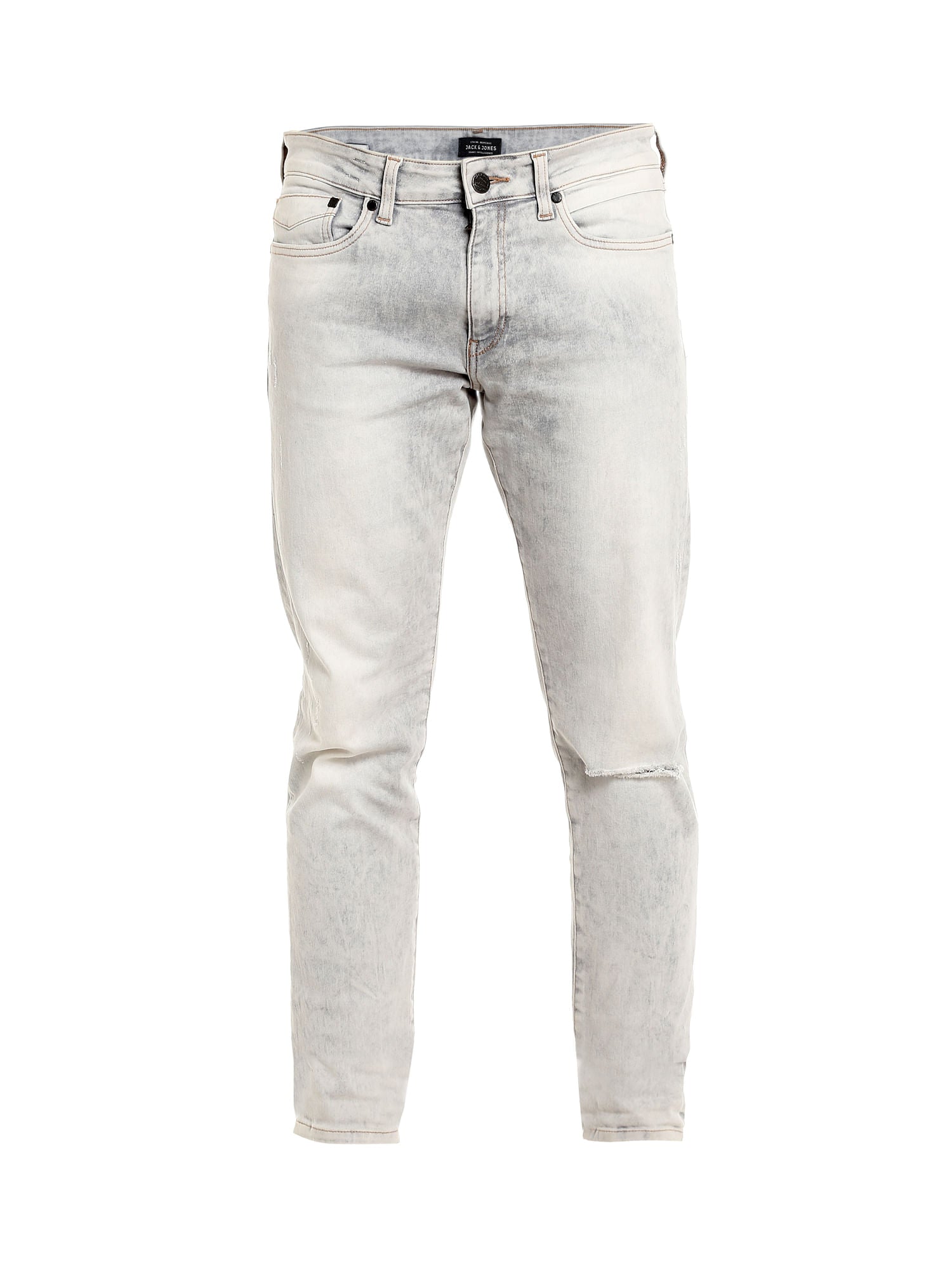 Light Grey Distressed Slim Jeans