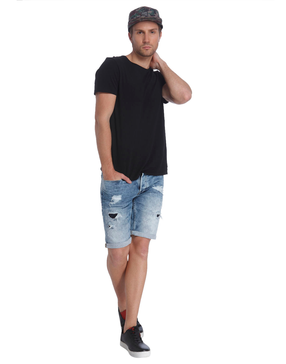 Washed Casual Shorts