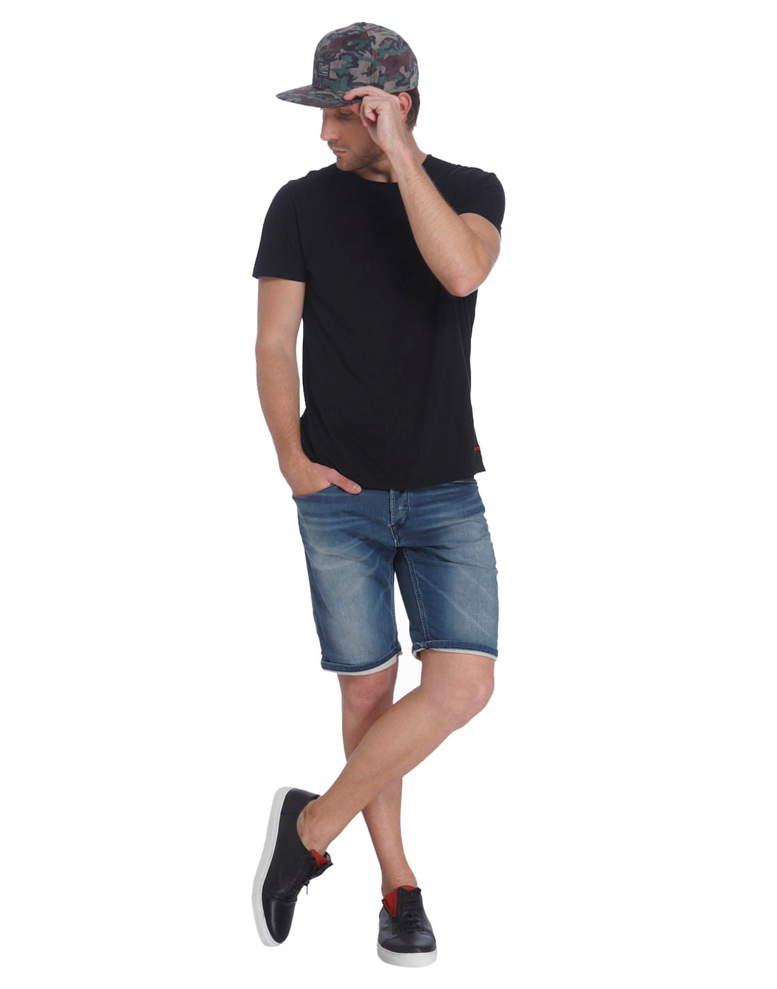 Washed Casual Shorts