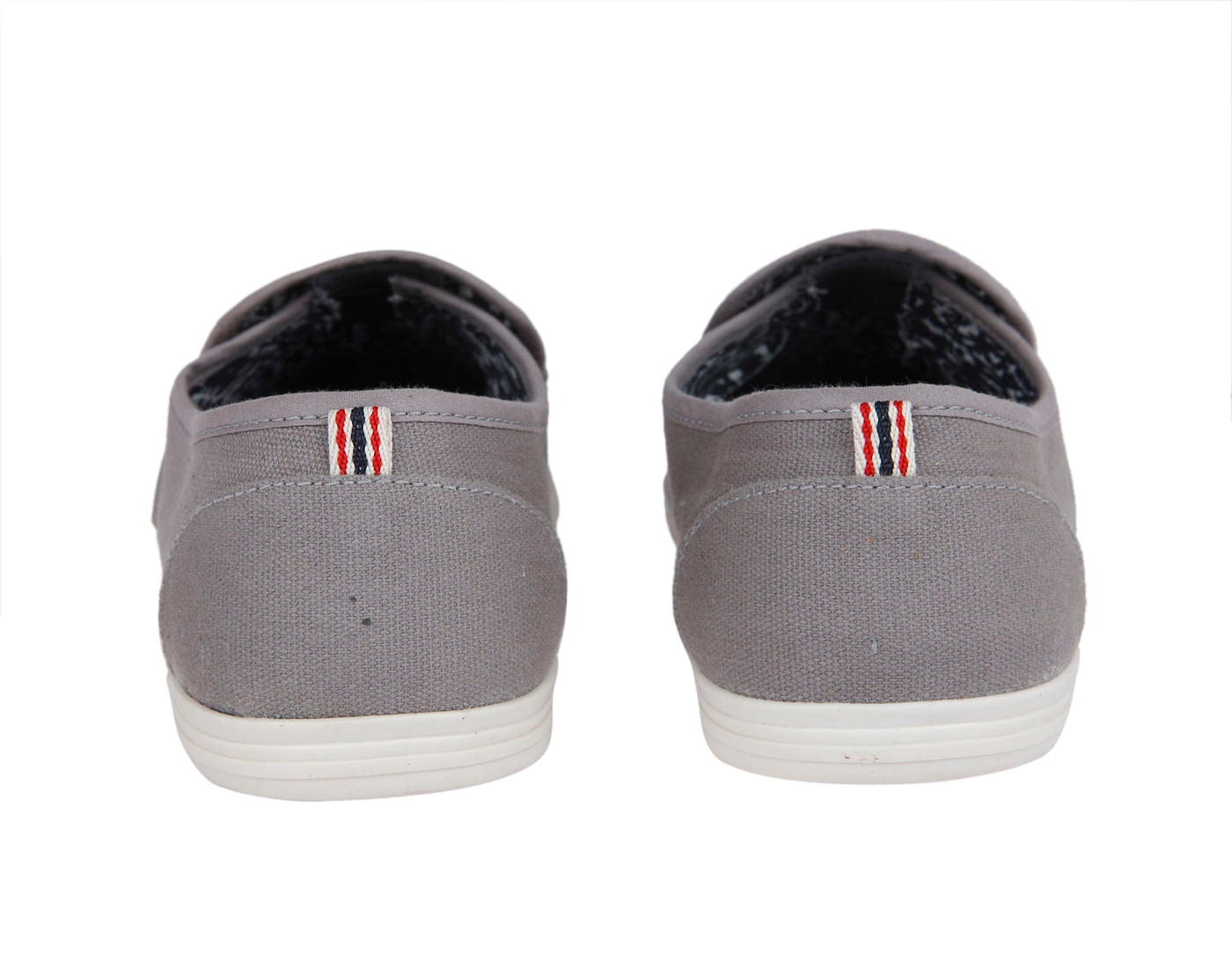 Grey Canvas Slip Ons
