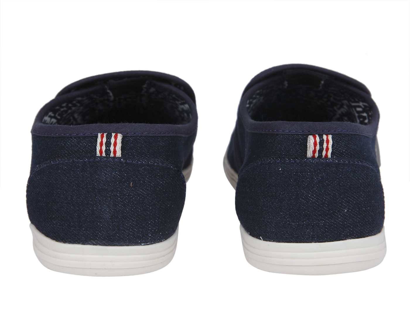 Dark Blue Denim Canvas Slip Ons