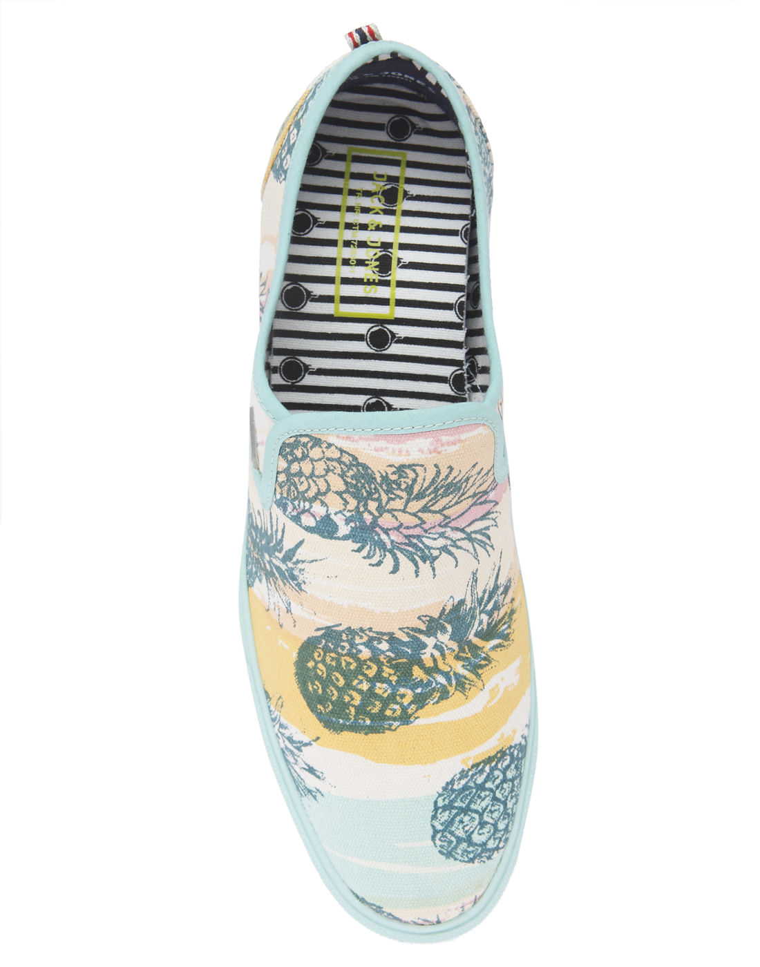 Jack And Jones Hawaiian Print Blue Slip On Shoes