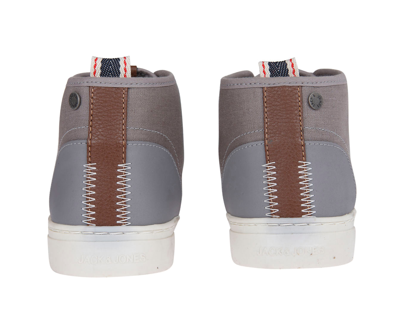 Grey Colour Blocked High Top Sneakers