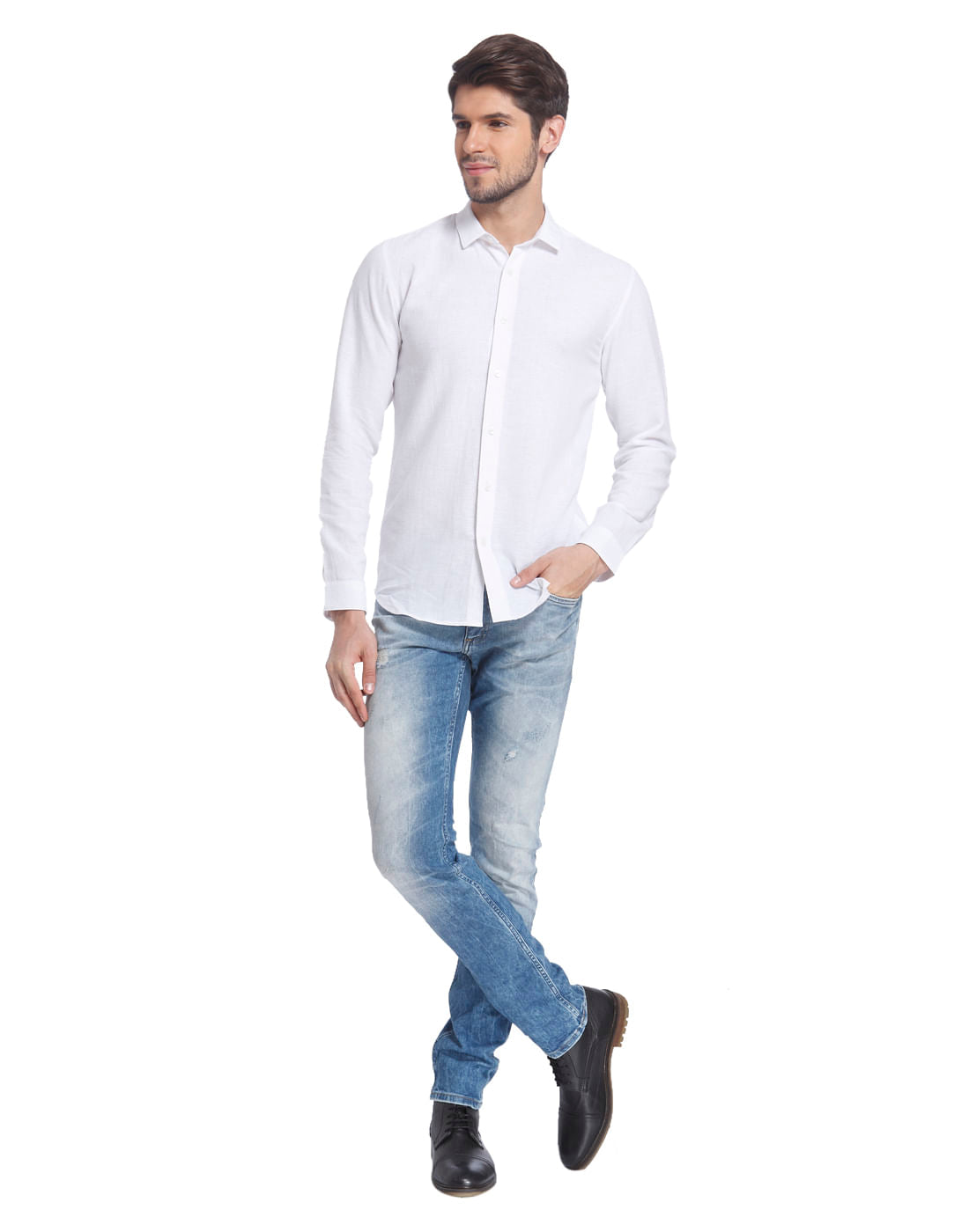 White Slim Fit Shirt