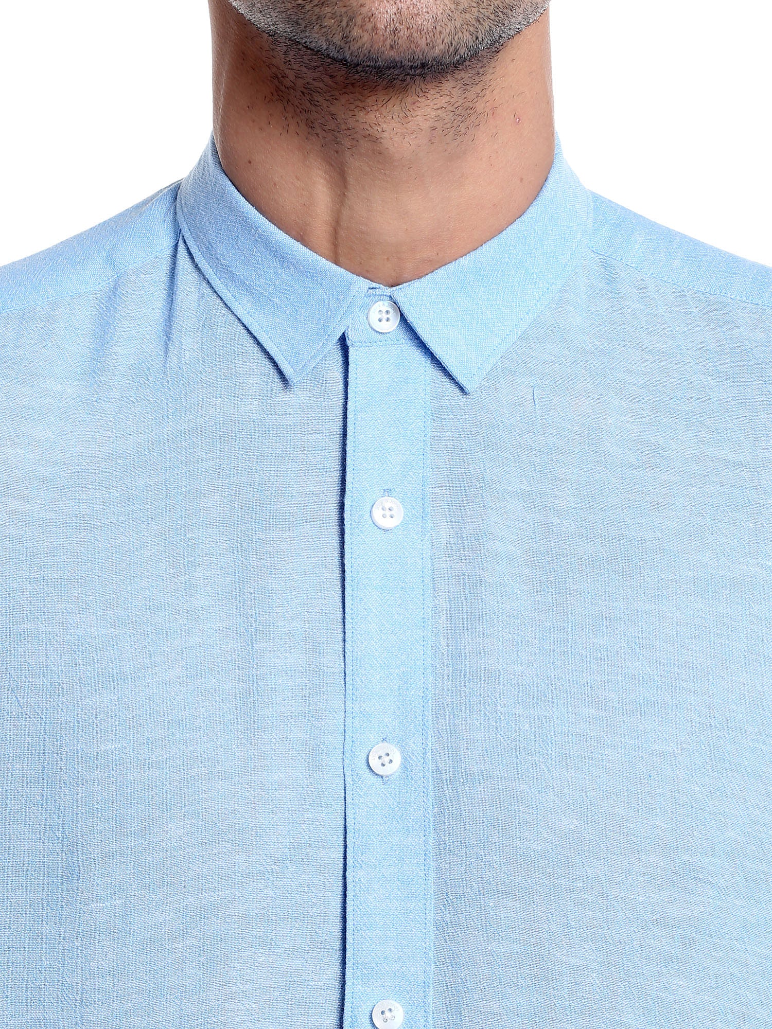 Blue Slim Fit Shirt