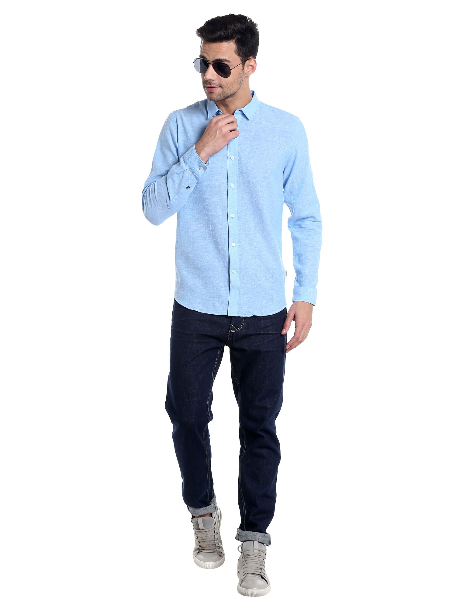 Blue Slim Fit Shirt