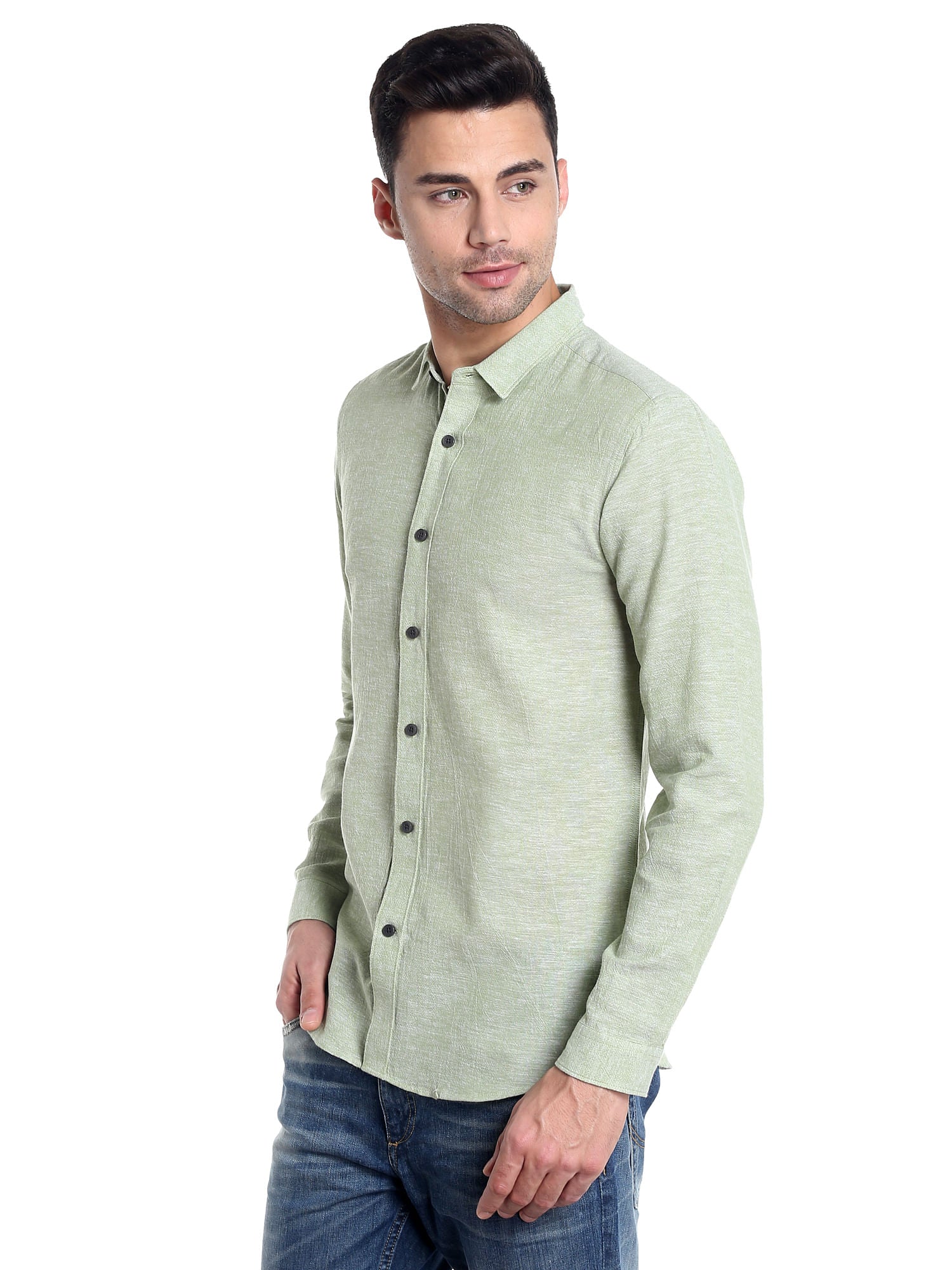 Green Slim Fit Shirt