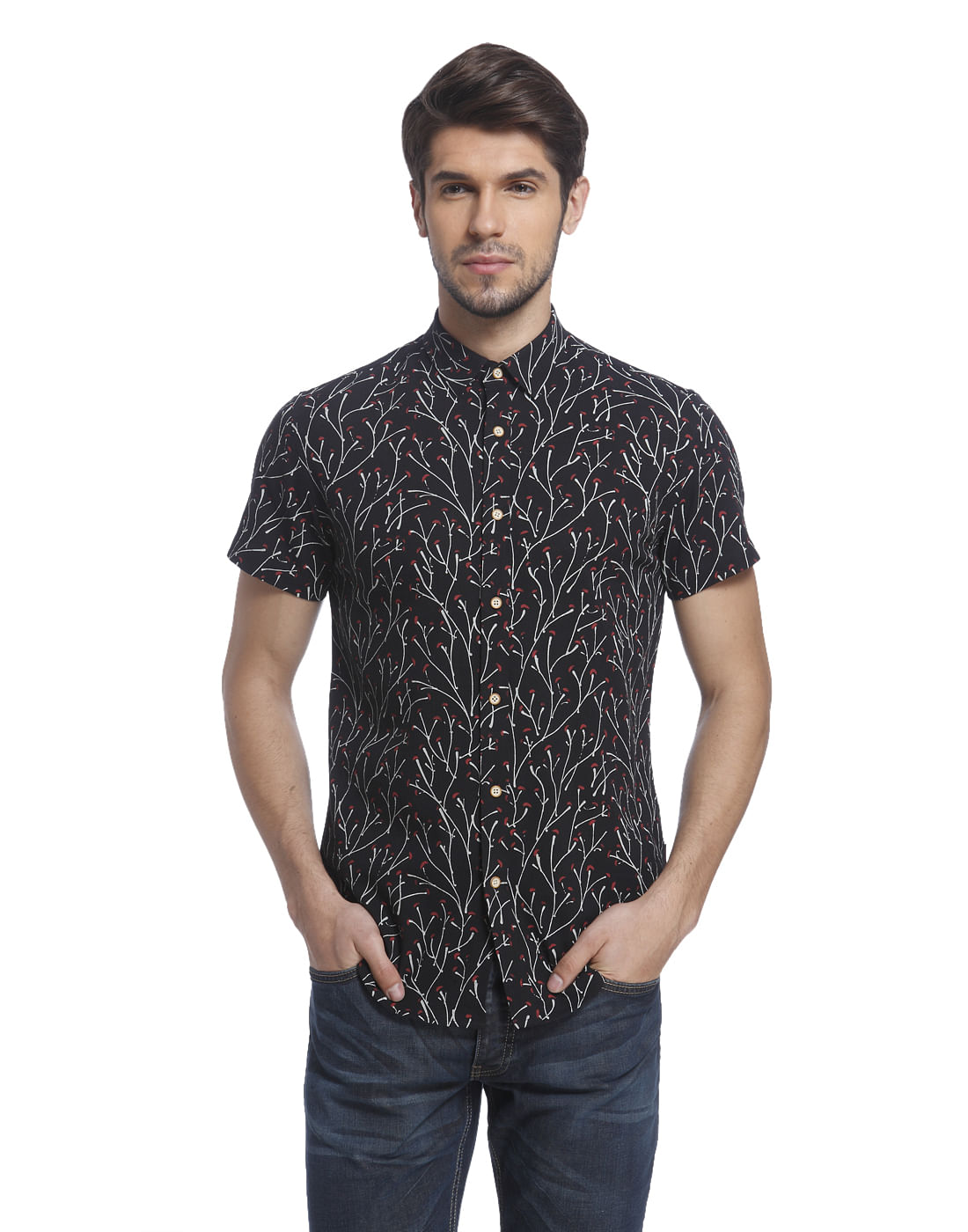 Printed Black Shirt