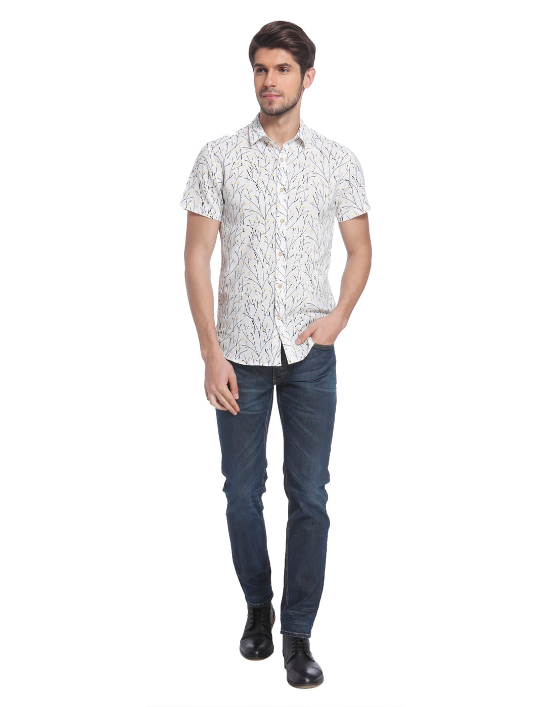 White Printed Shirt