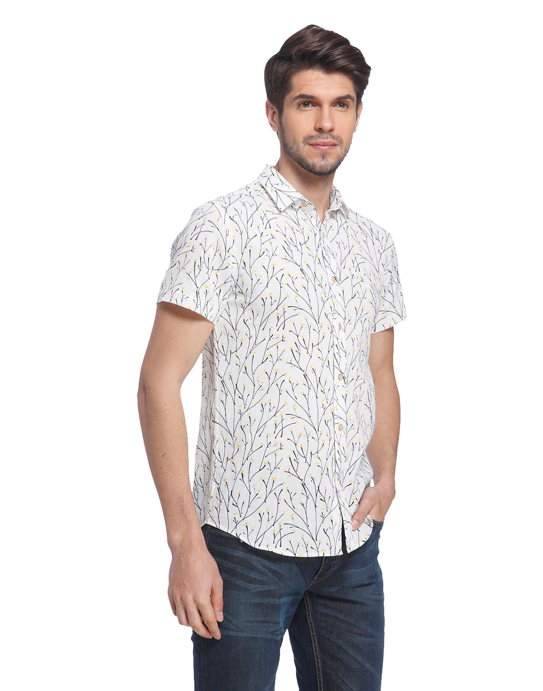 White Printed Shirt