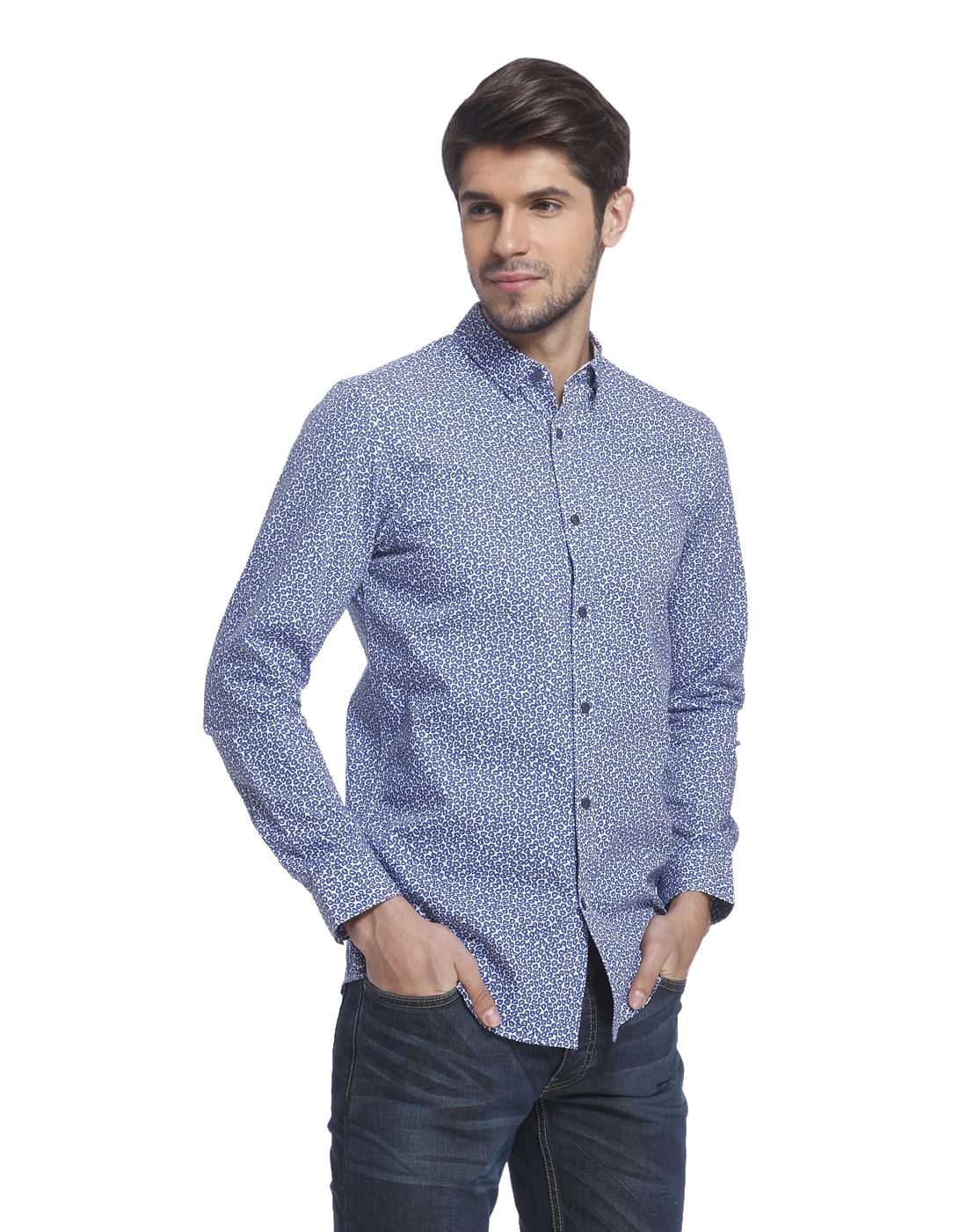 Blue Printed Shirt