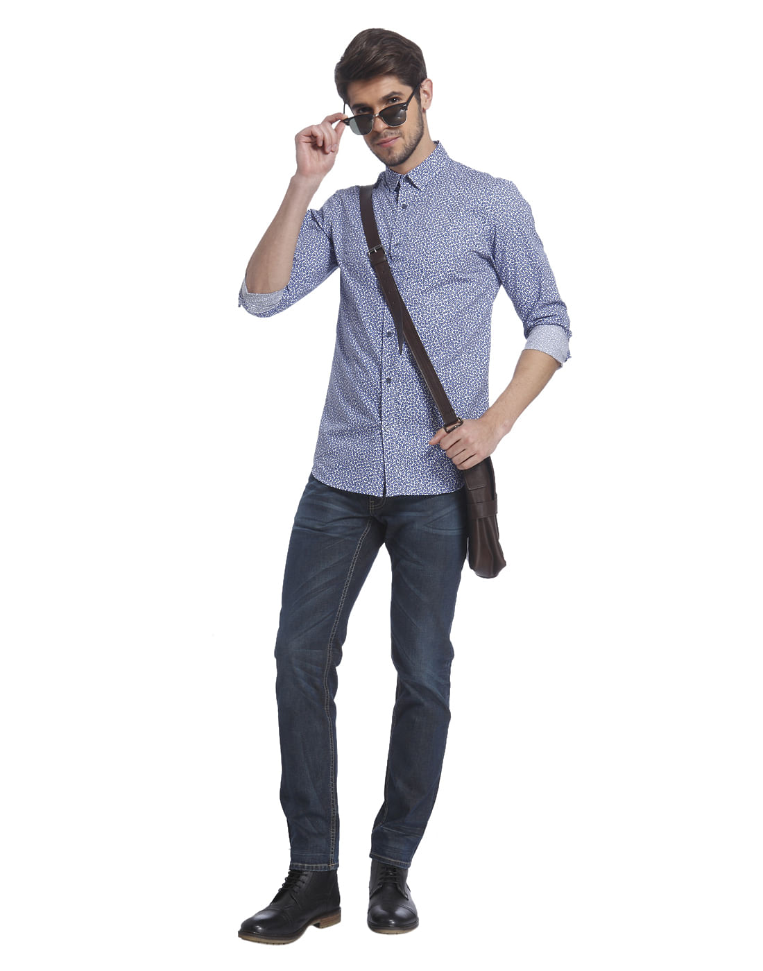 Blue Printed Shirt