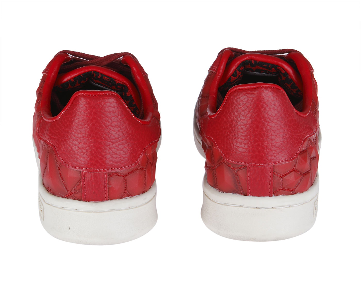 Red Textured Sneakers