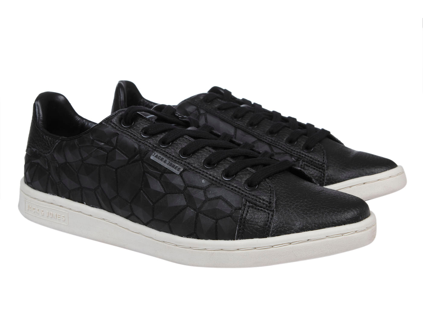 Black Textured Sneakers