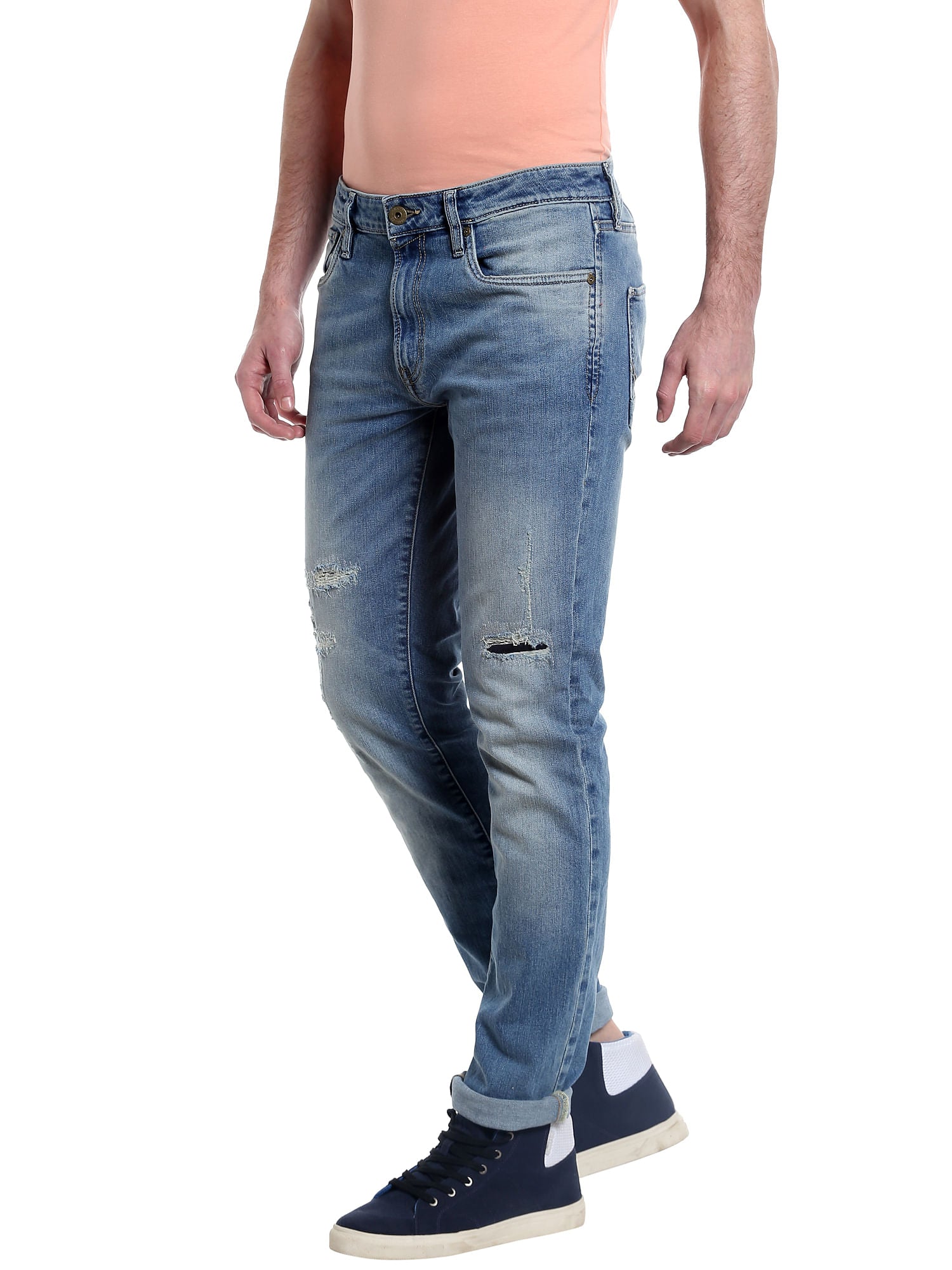 Blue Low Rise Slim Fit Jeans