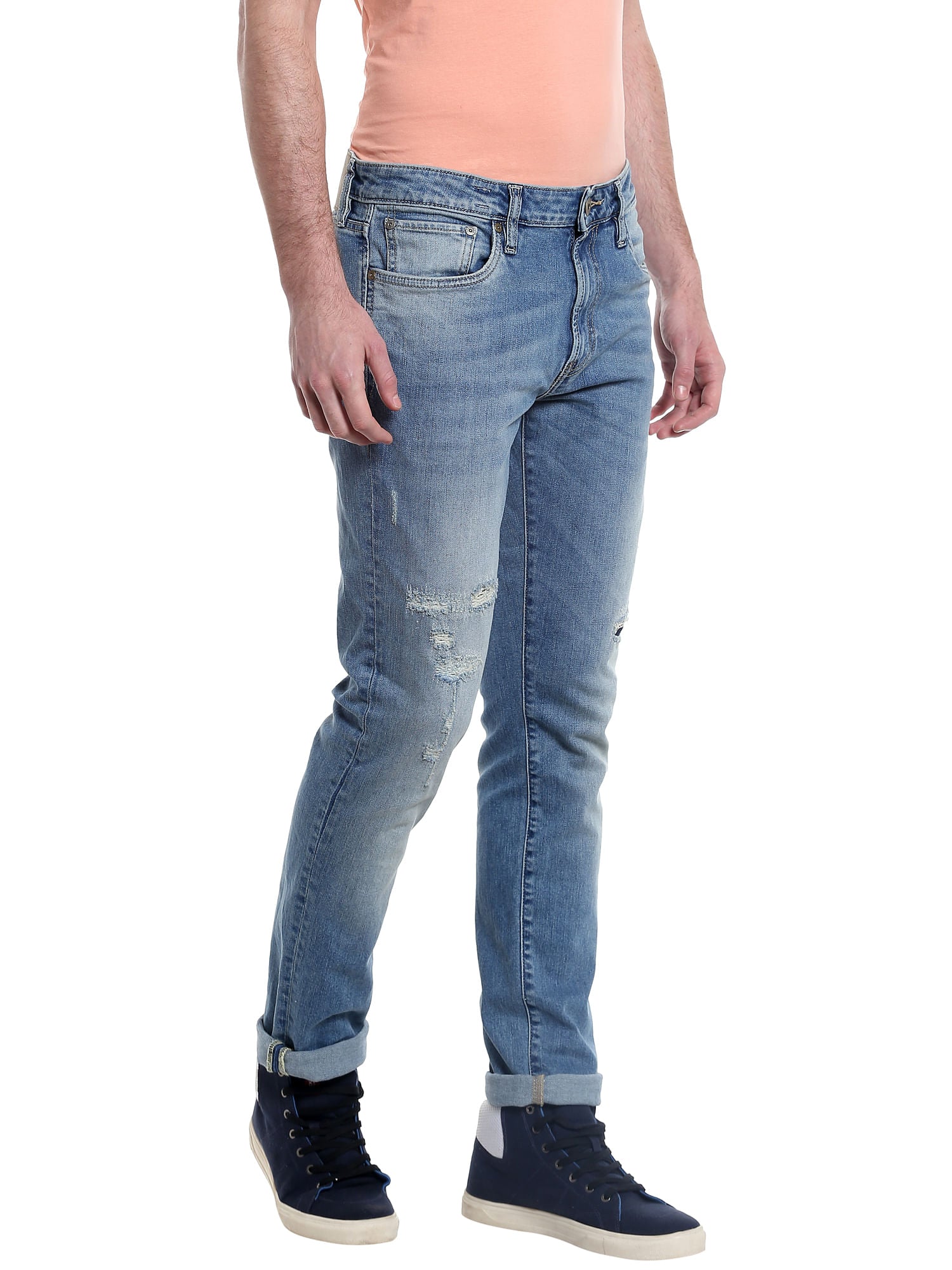 Blue Low Rise Slim Fit Jeans