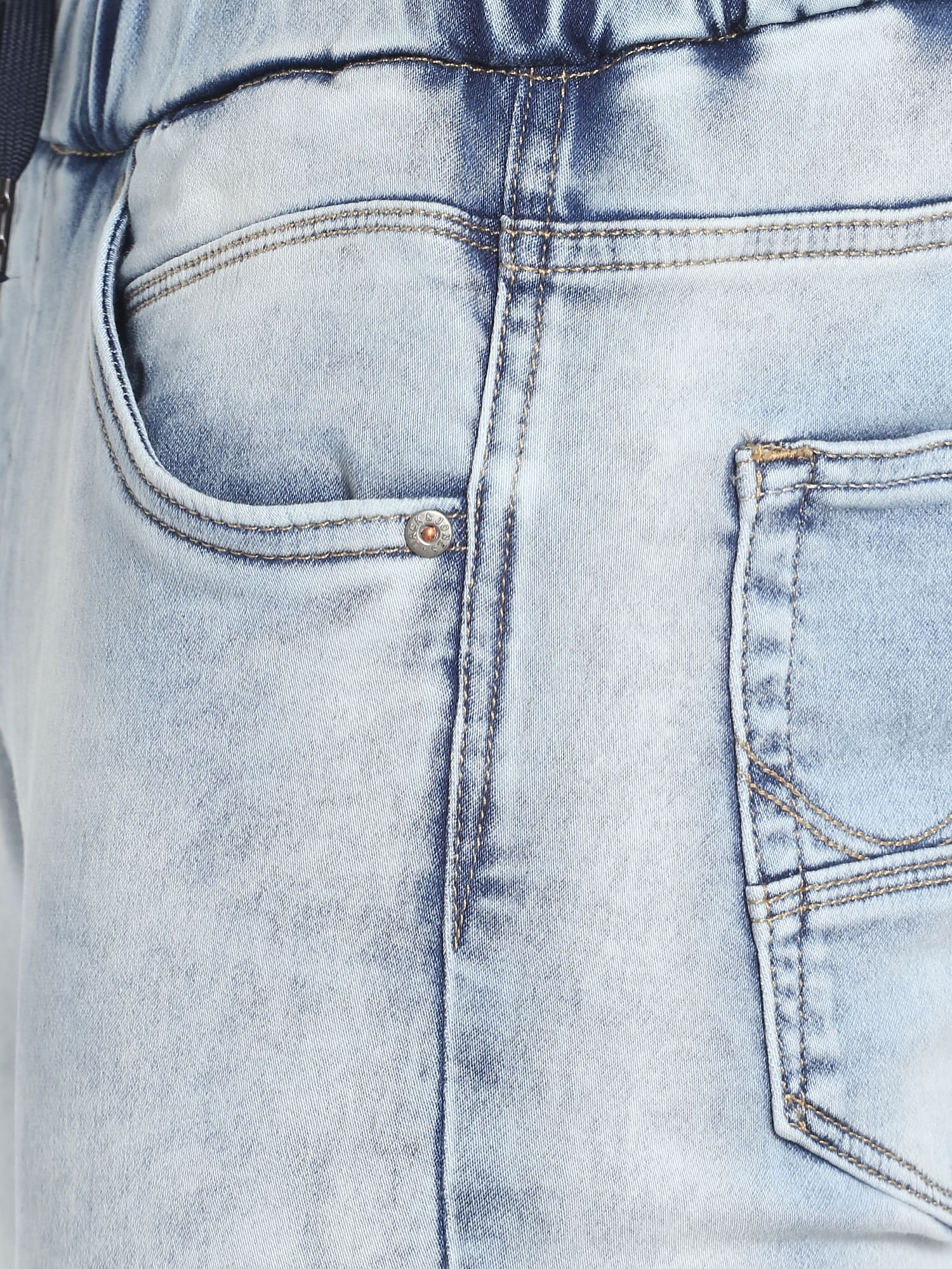 Light Blue Skinny Denim Joggers