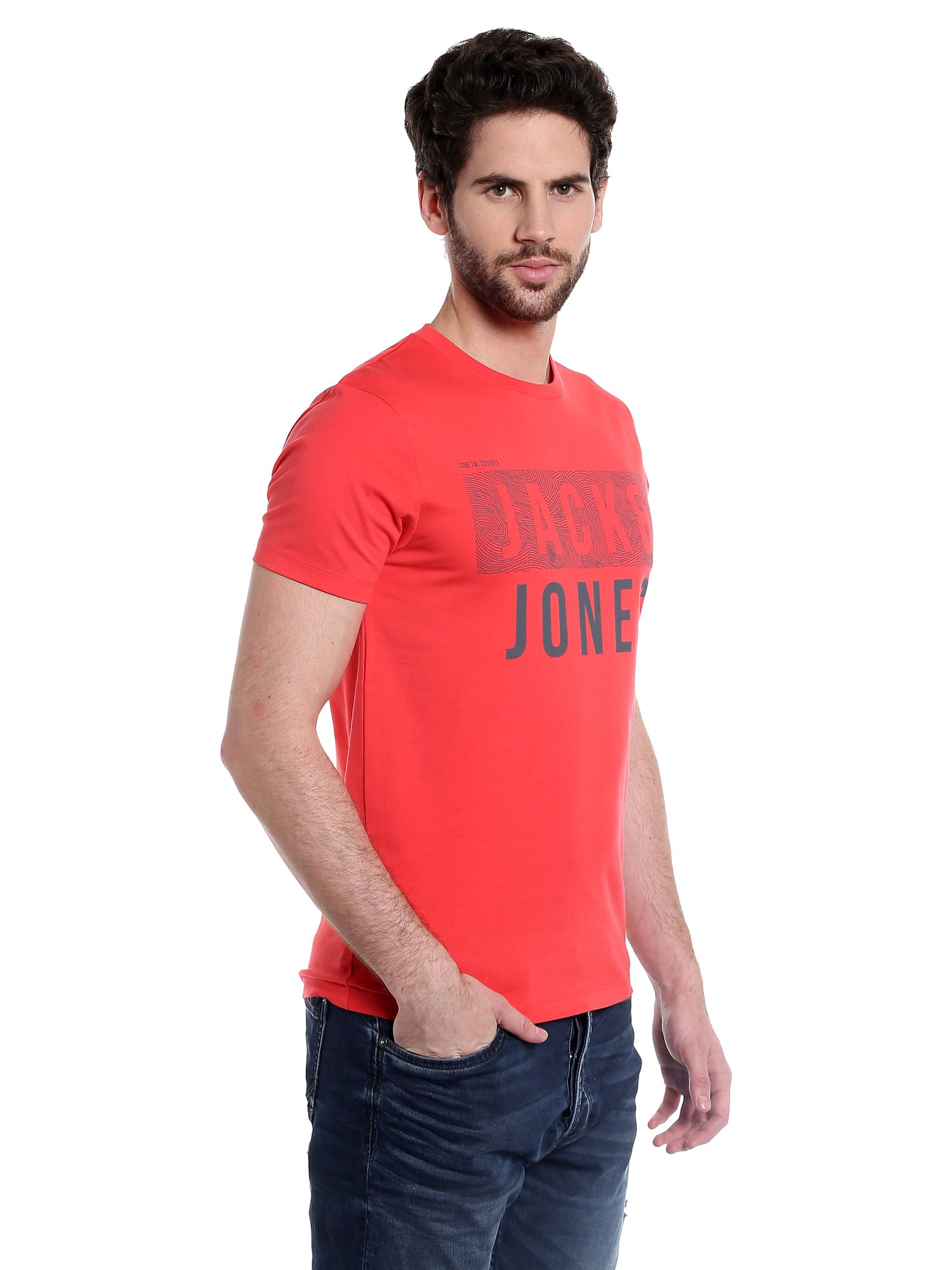 Graphic Print Orange Crew Neck T-Shirt
