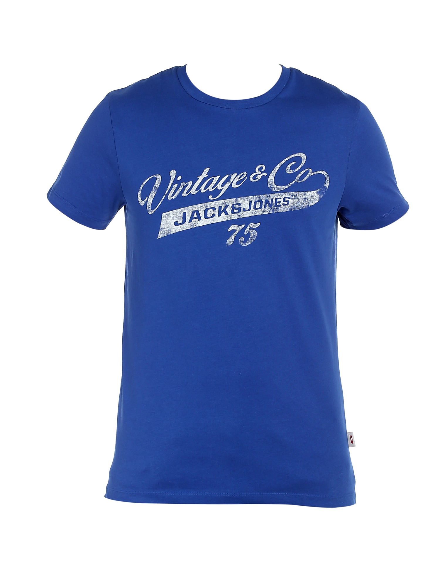 Blue Graphic Print Slim Fit T-Shirt