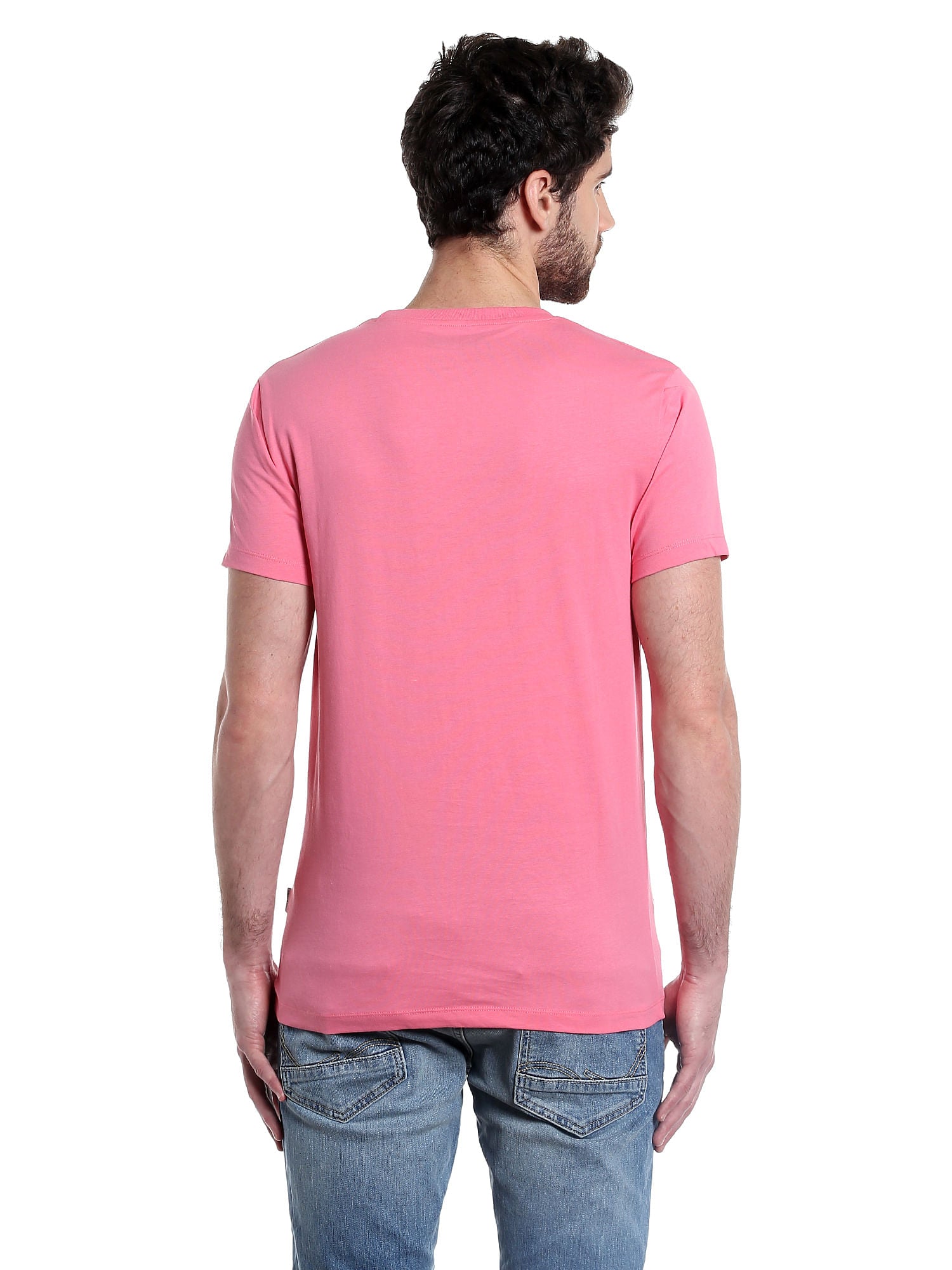 Slogan Print Pink Crew Knit T-Shirt