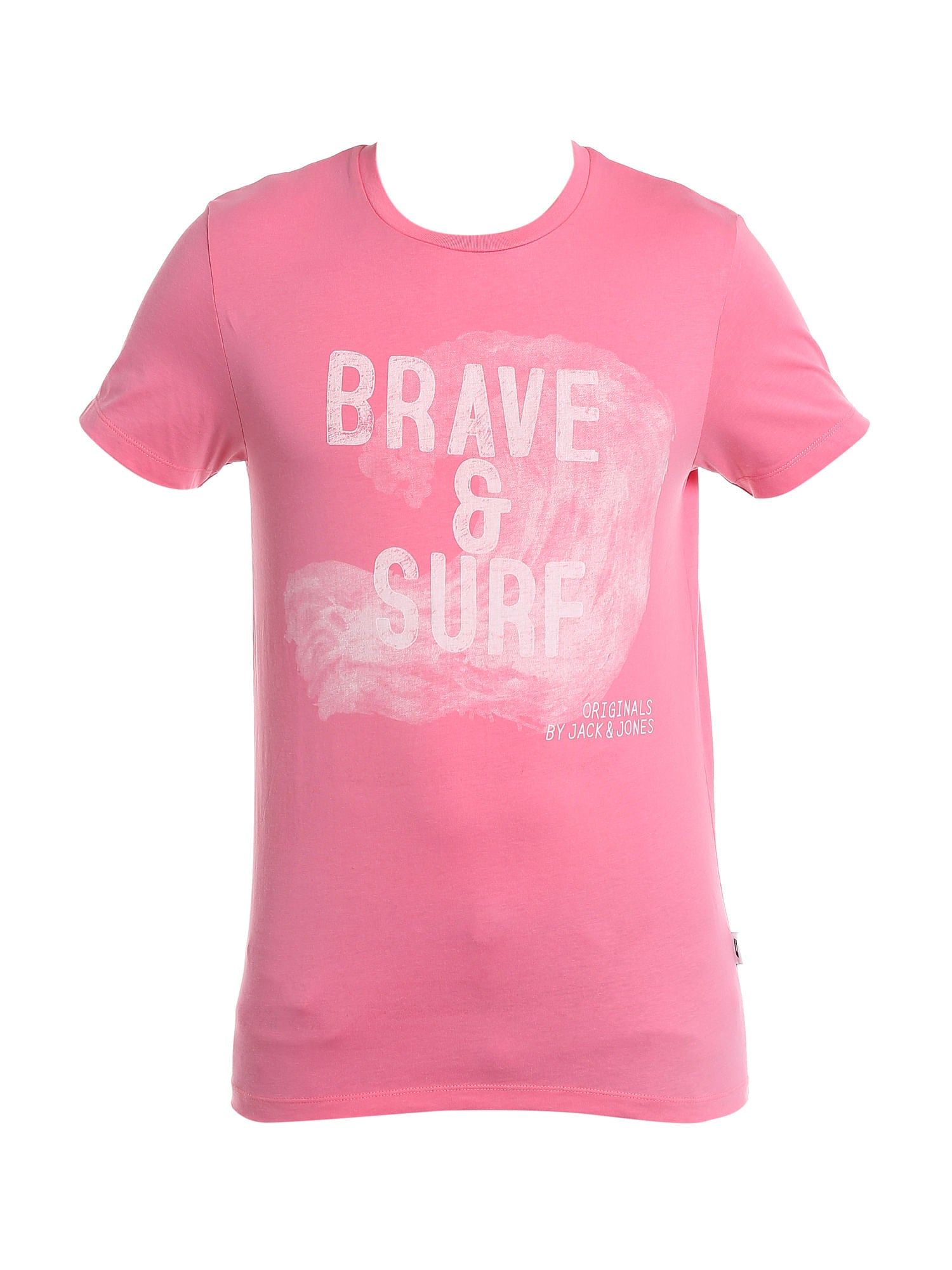 Slogan Print Pink Crew Knit T-Shirt