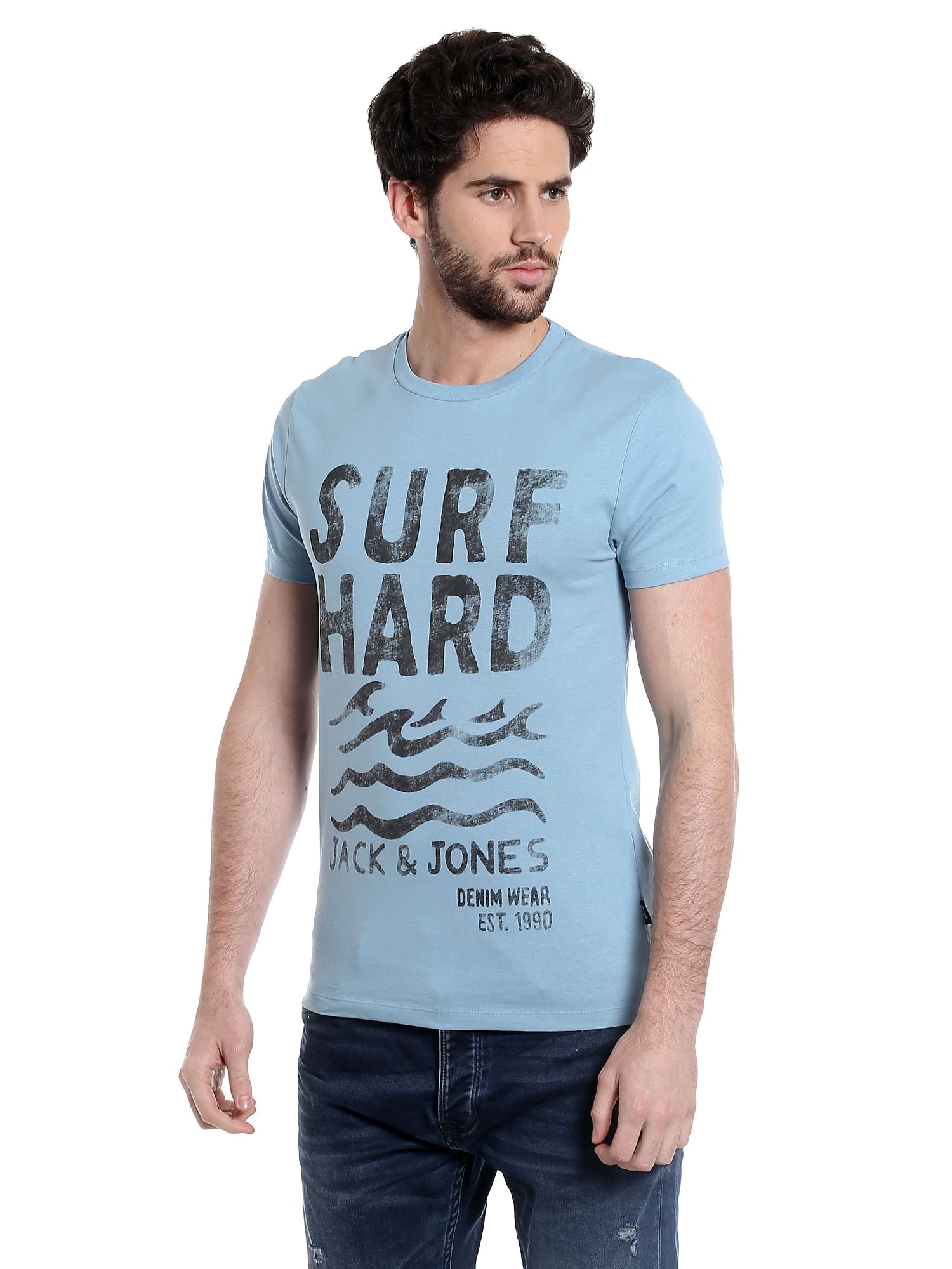 Graphic Print Blue T-Shirt