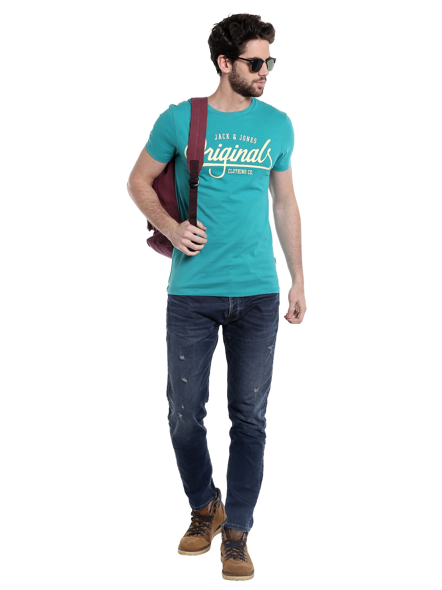 Turquoise Graphic Print T-Shirt