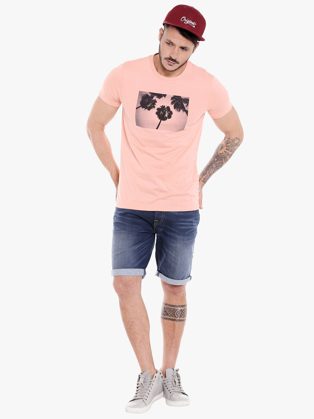 Pink Graphic Print Crew Neck T-Shirt