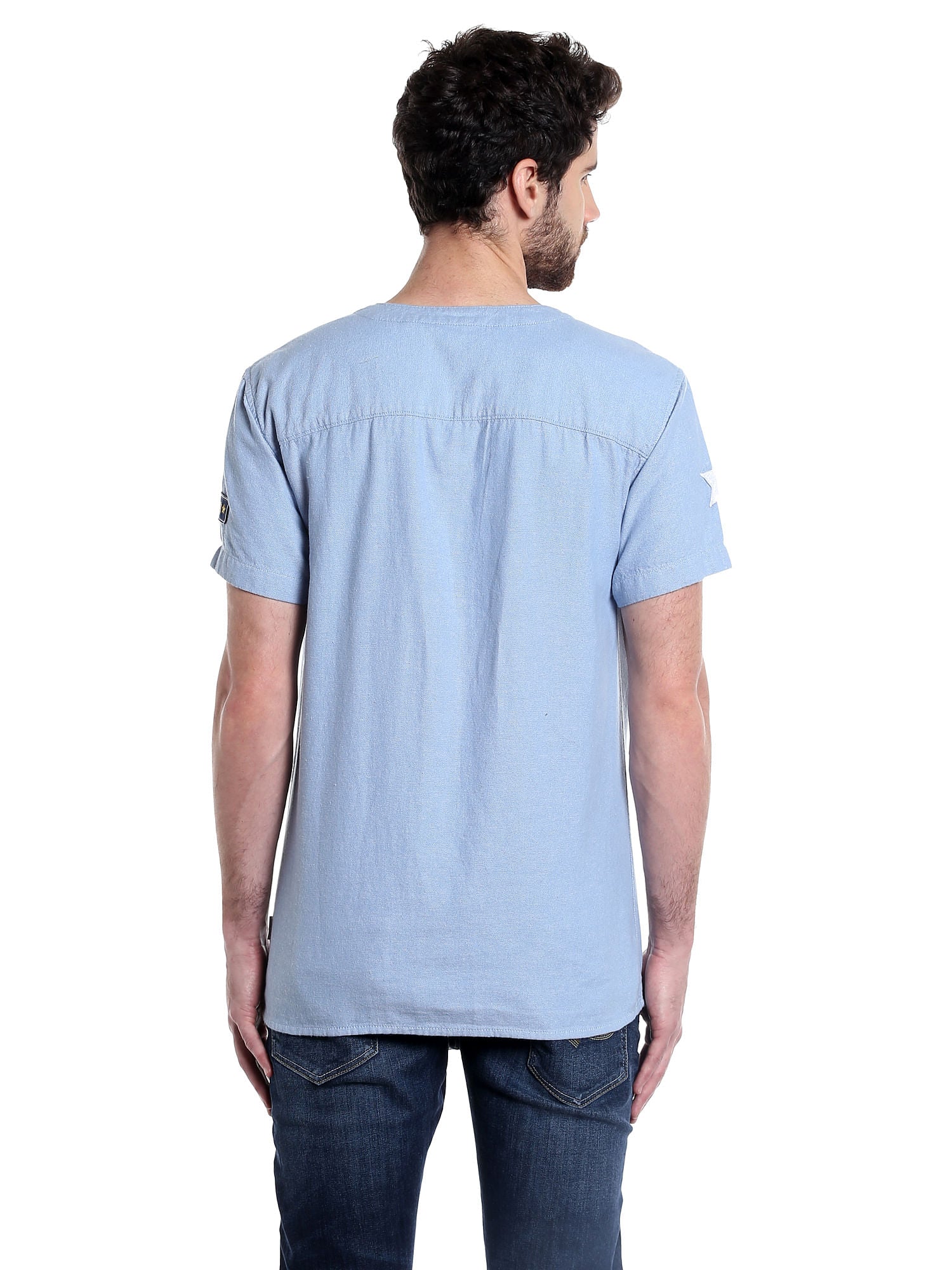 La Lakers Light Blue Slim Fit Nba Shirt