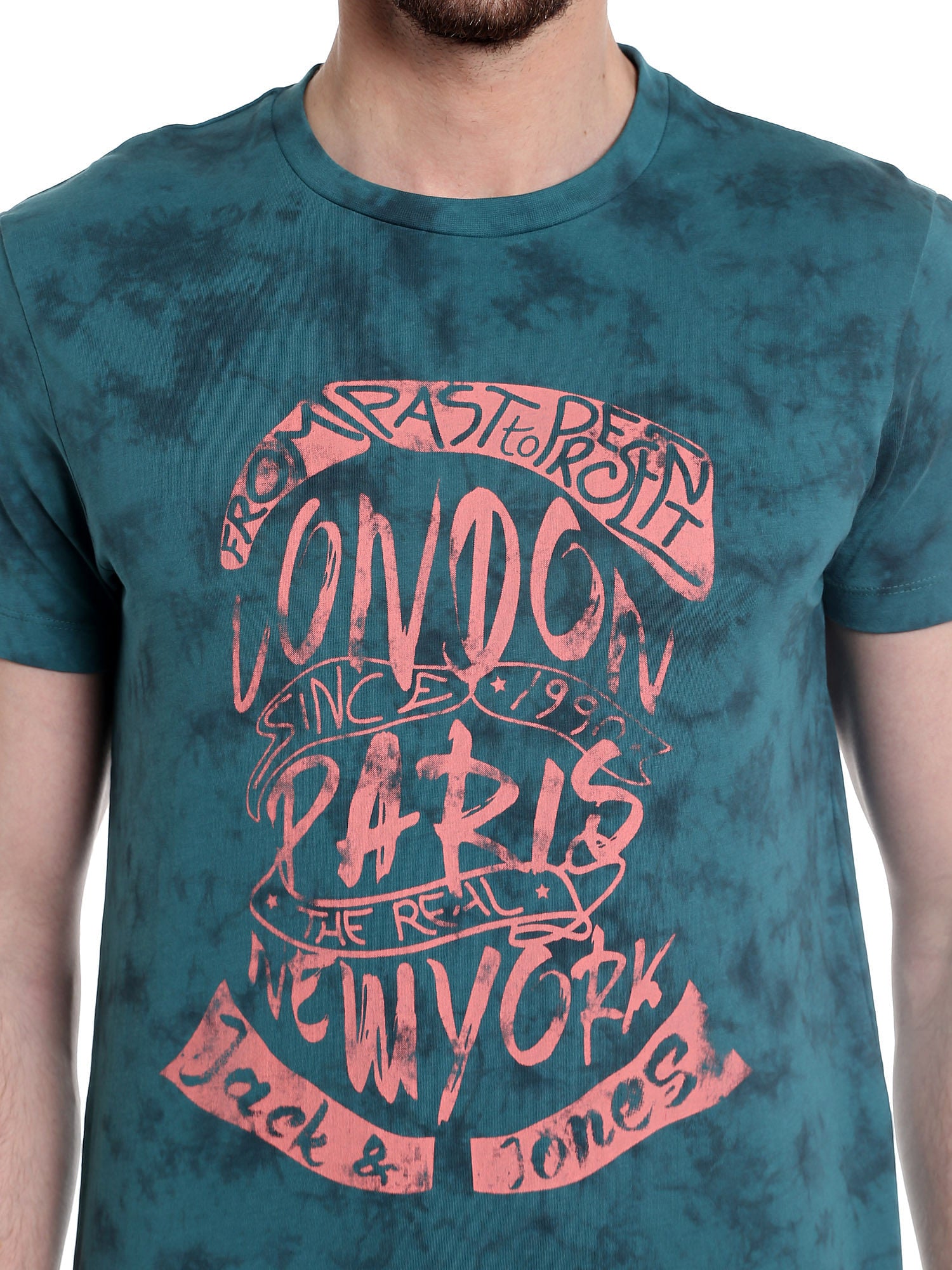 Green Graphic Print Crew Neck T-Shirt