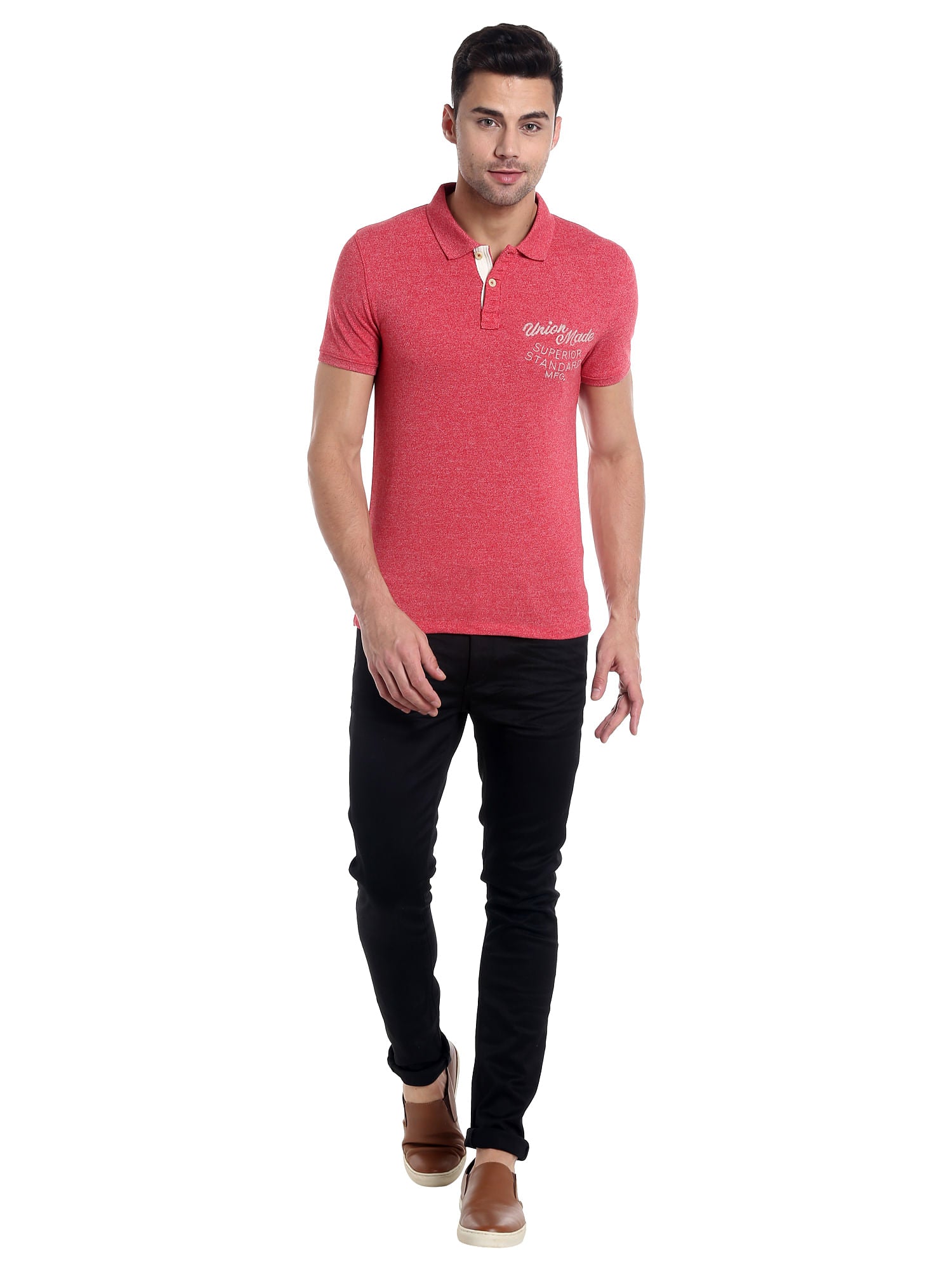 Red Slim Fit Polo T-Shirt