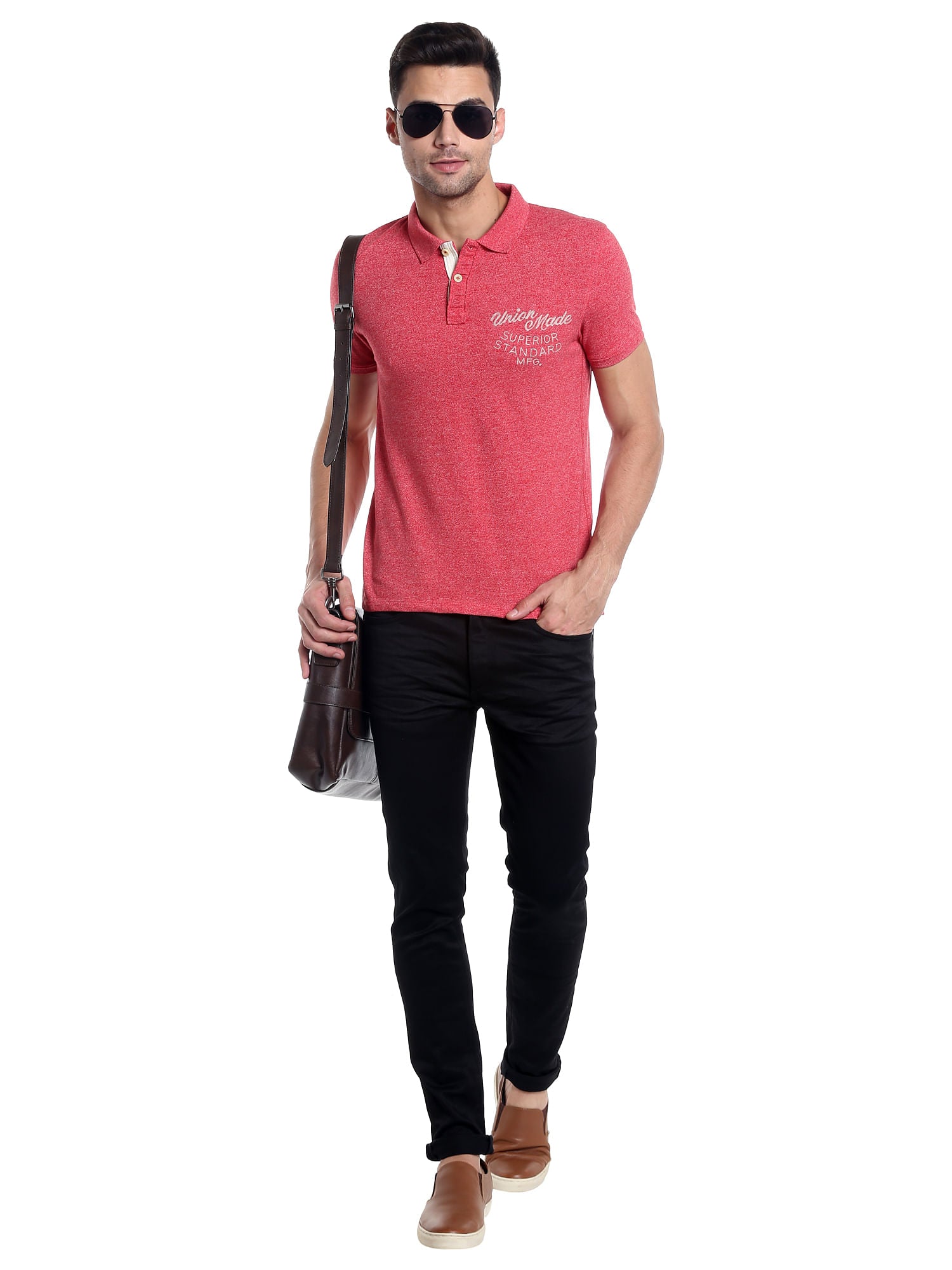 Red Slim Fit Polo T-Shirt
