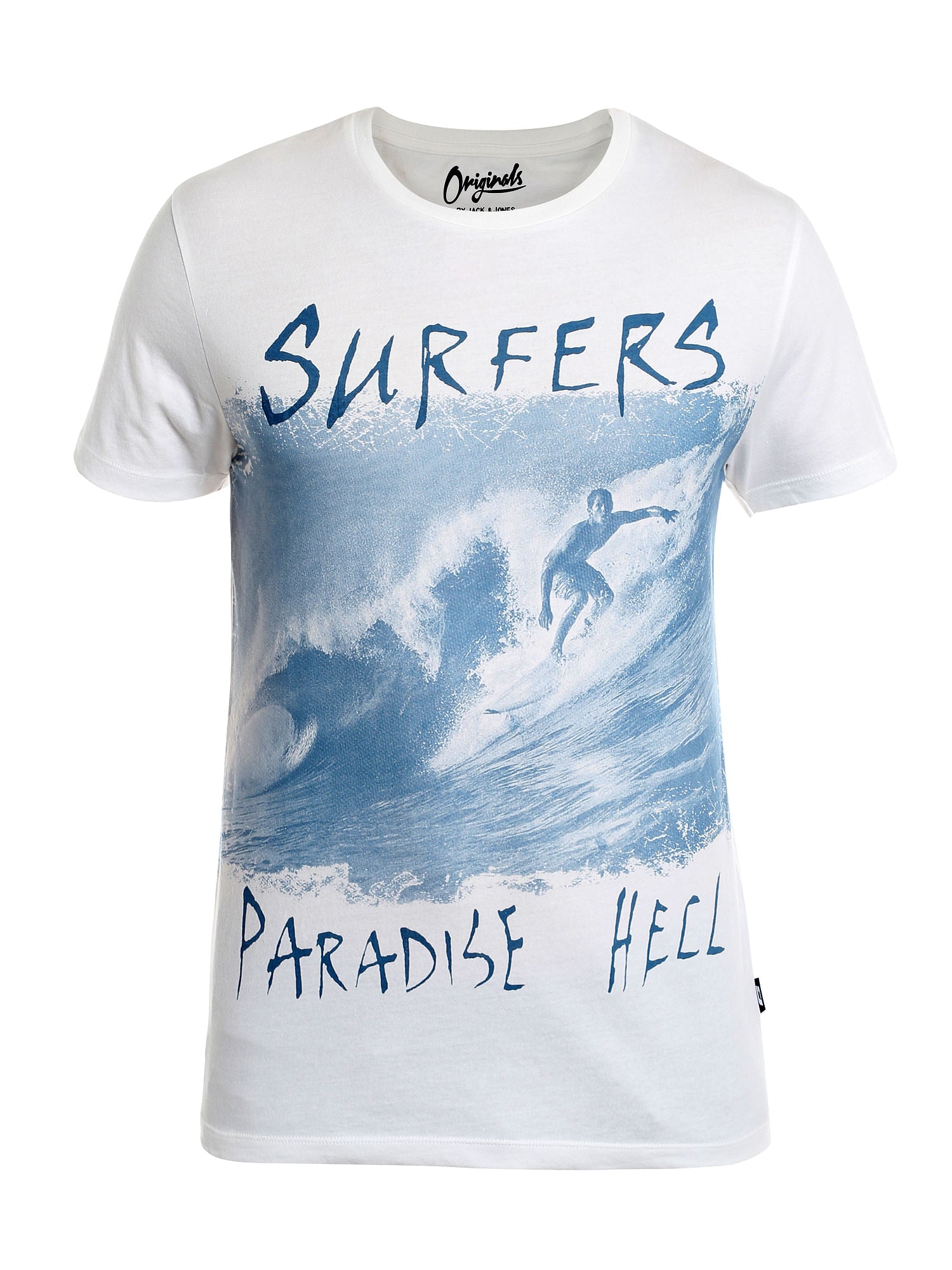 White Graphic Print Crew Neck T-Shirt