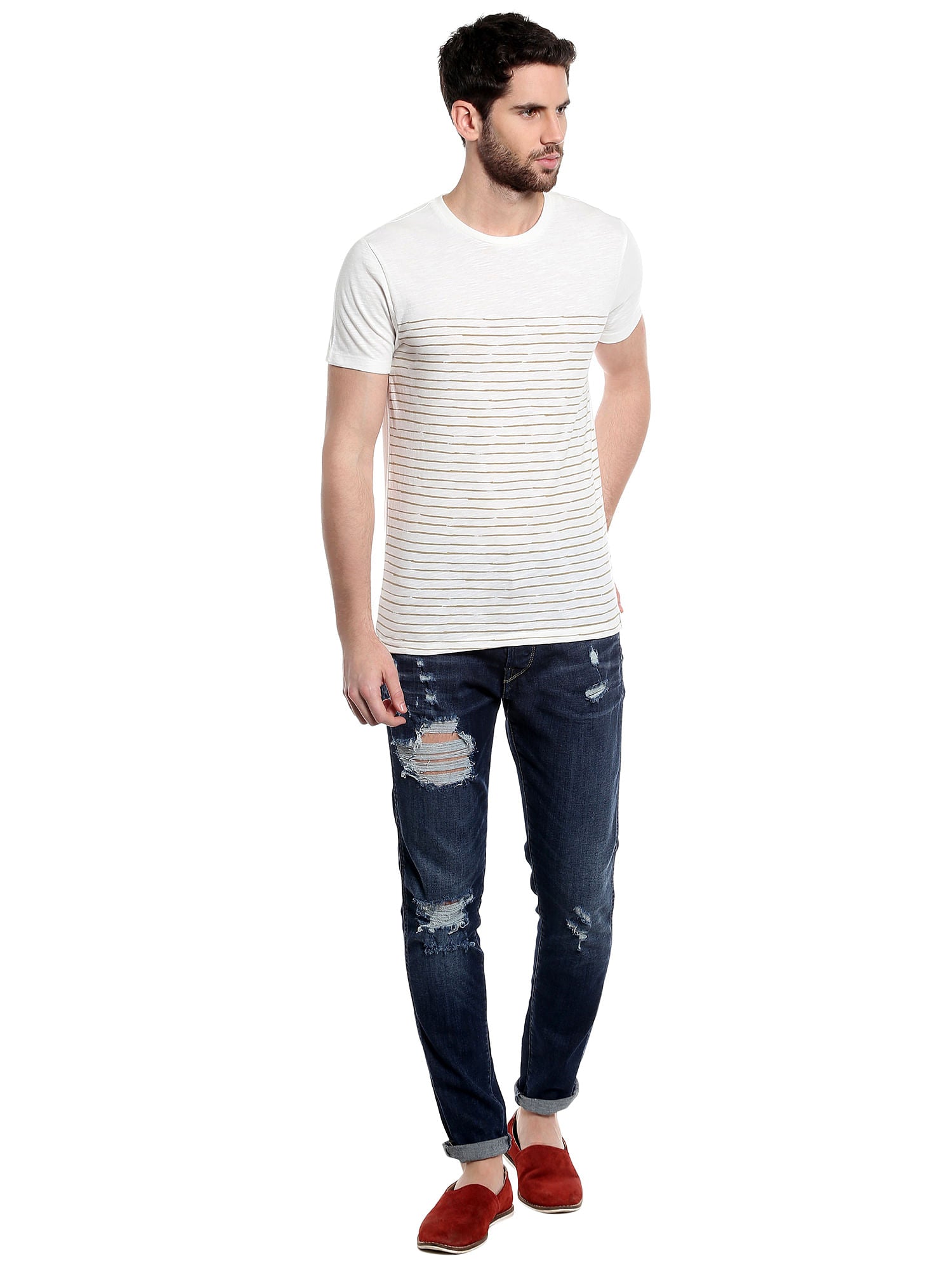 White Striped T-Shirt