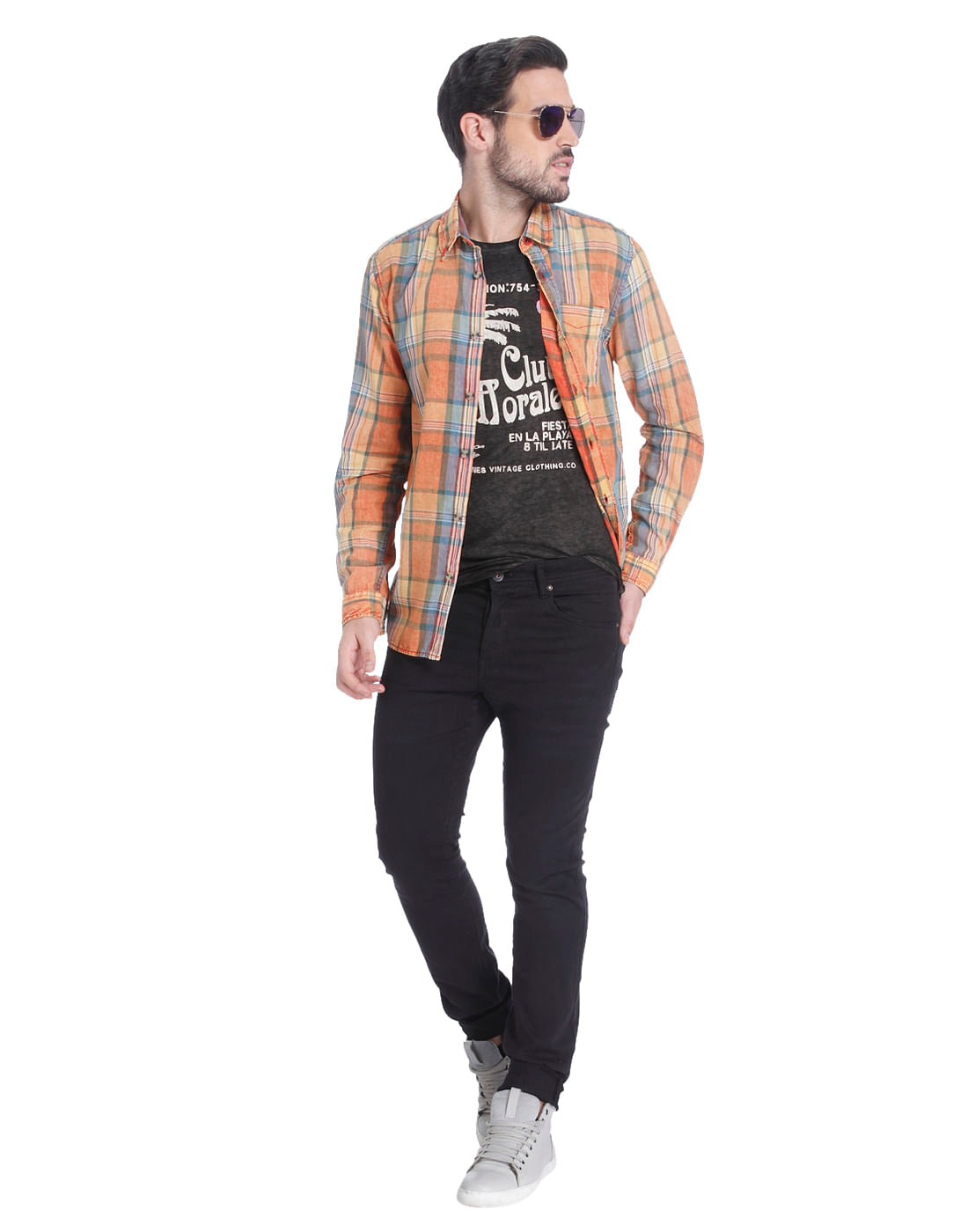 Black Graphic Print Crew Neck T-Shirt