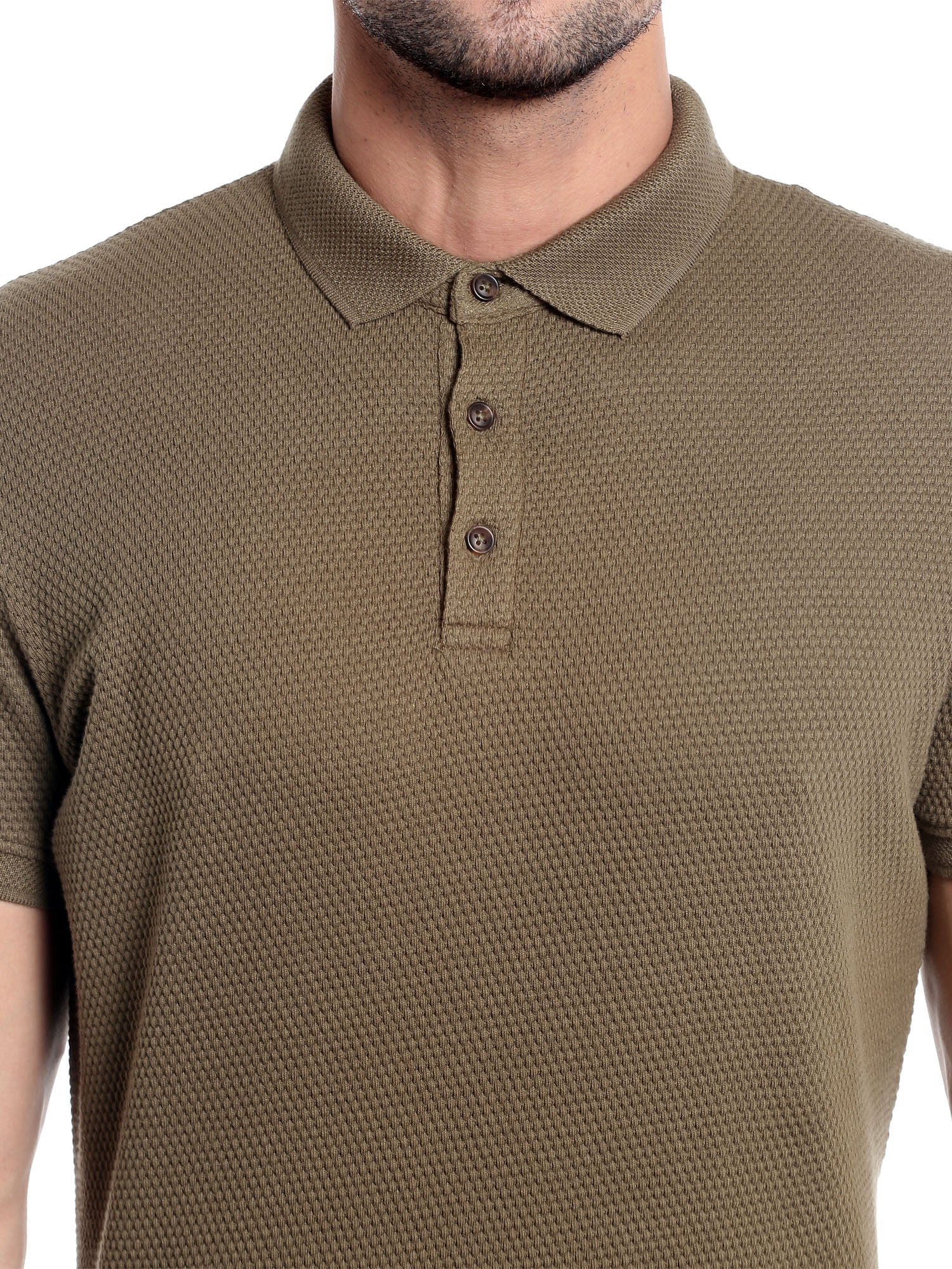 Brown Polo Neck T-Shirt